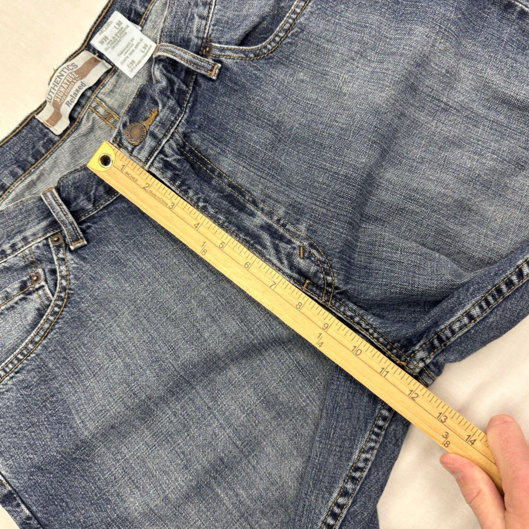 Levi's VINTAGE Levi's Signature Jeans Men 36x30 Baggy Relaxed Y2K Punk Grunge USA Denim Straight Mens Size US 36 / EU 52 - 7 Thumbnail