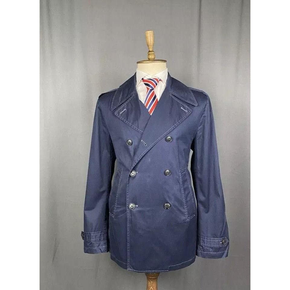 Polo Ralph Lauren RARE! Polo Ralph Lauren Men's Blue Double Breasted Pea Trenc Size US L / EU 52-54 / 3 - 1 Thumbnail
