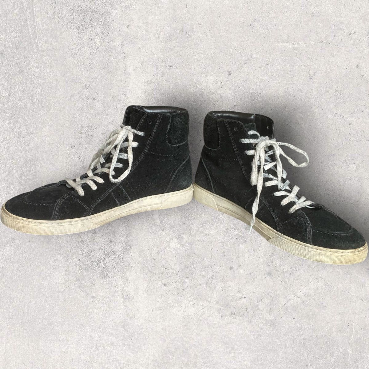 Saint Laurent Paris SLP Black Suede Joe Mid Top Size US 9 / EU 42 - 3 Thumbnail