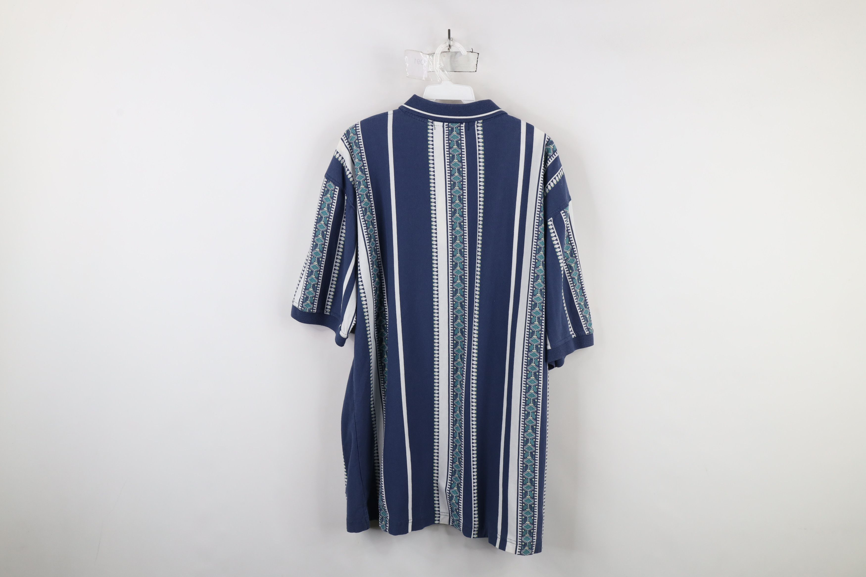Vintage Vintage 90s Streetwear Fair Isle Striped Collared Polo Shirt Size US XL / EU 56 / 4 - 9 Thumbnail