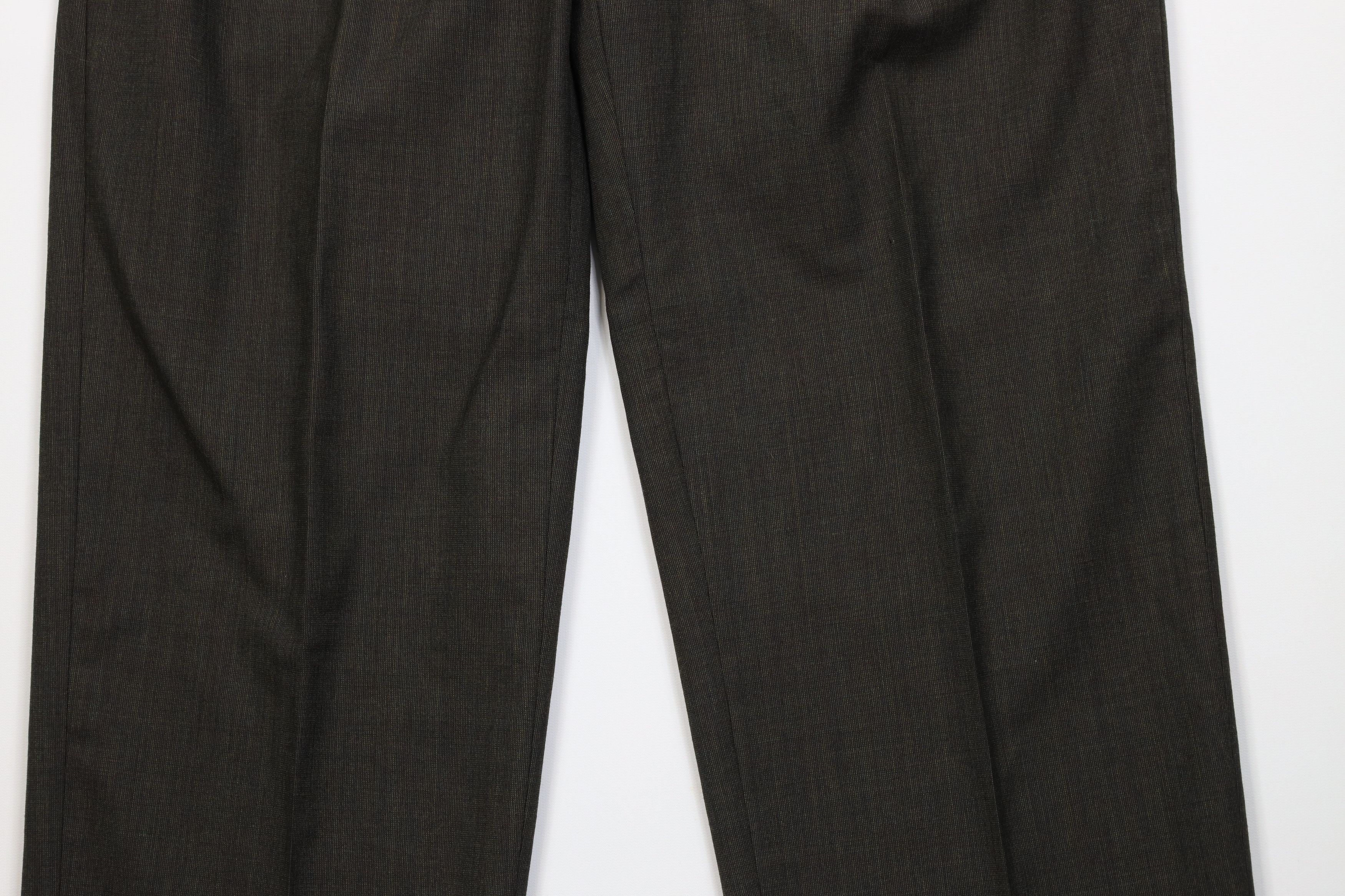 Vintage Vintage 90s Streetwear Wool Knit Wide Leg Chino Pants Green Size US 34 / EU 50 - 3 Thumbnail