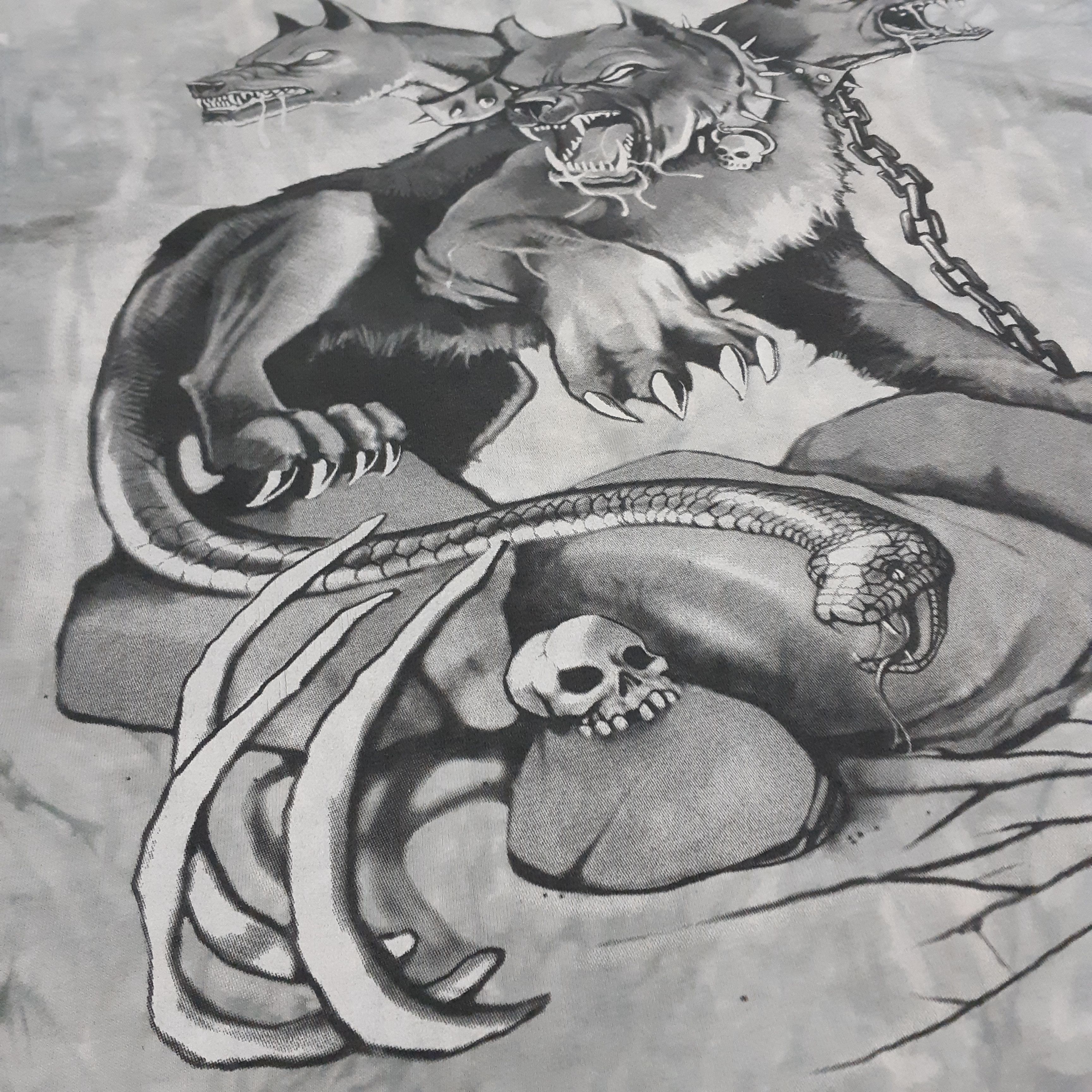 Liquid Blue × Vintage Vintage Rare Liquid Blue T Shirt Cerberus 1997 XL Original Size US XL / EU 56 / 4 - 4 Thumbnail