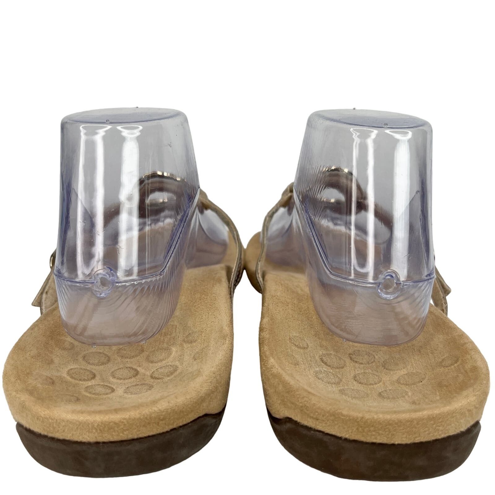 Vionic Vionic Ricci Orthotic Leather Thong Sandals 10 Gold Size US 10 / IT 40 - 6 Thumbnail