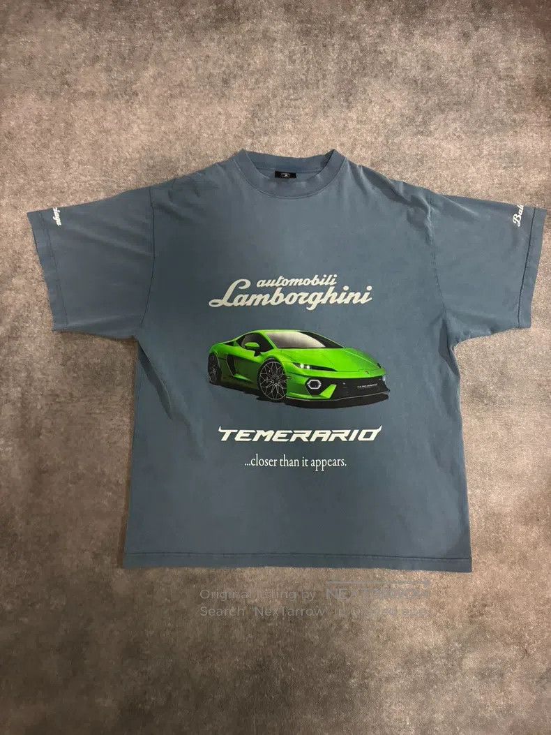 Balenciaga Washed Distressed Lamborghini Supercar Short Sl
