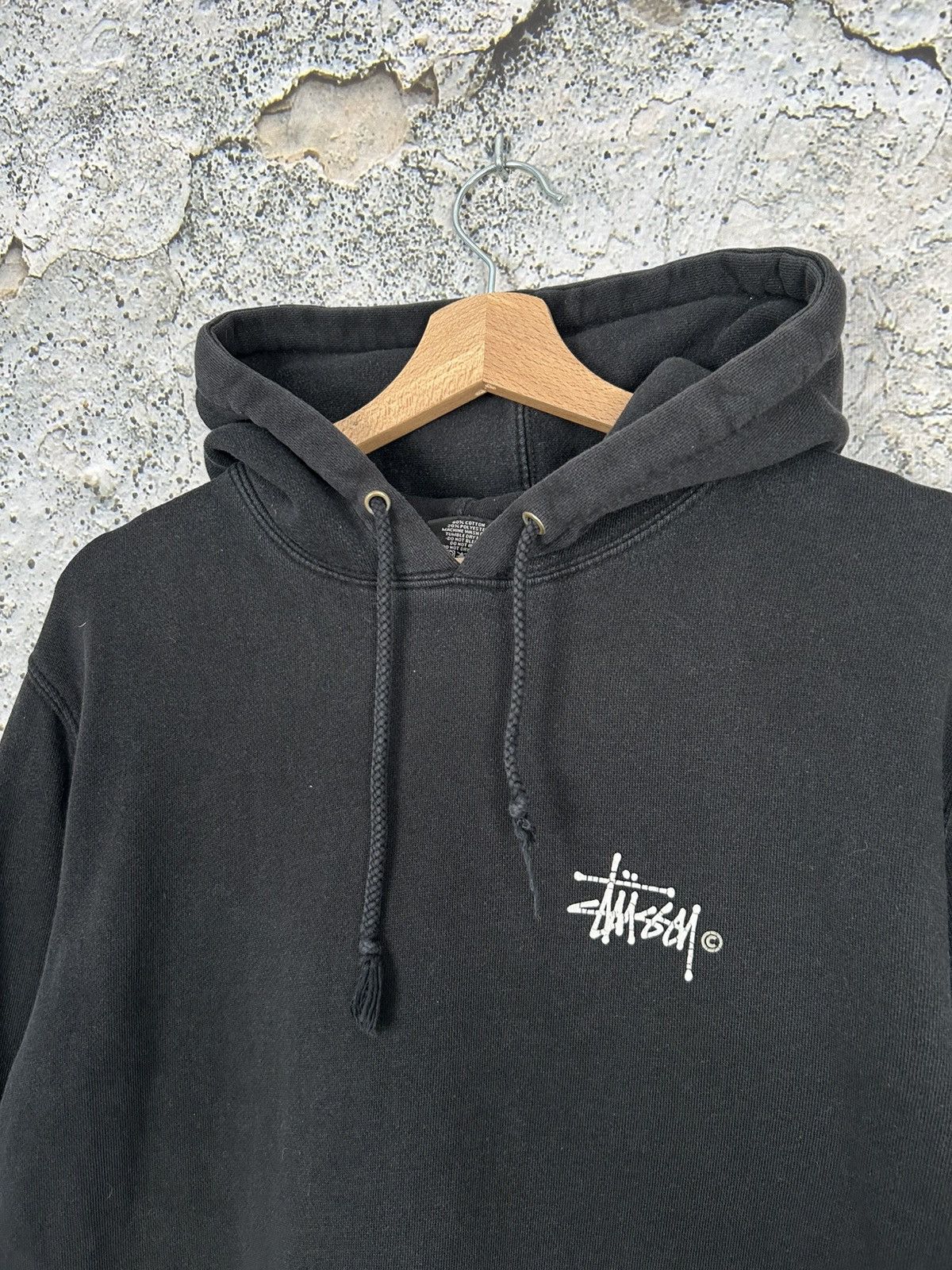 Stussy Stussy Made in USA Black Hoodie Streetwear Vintage Baggy Size US M / EU 48-50 / 2 - 5 Thumbnail
