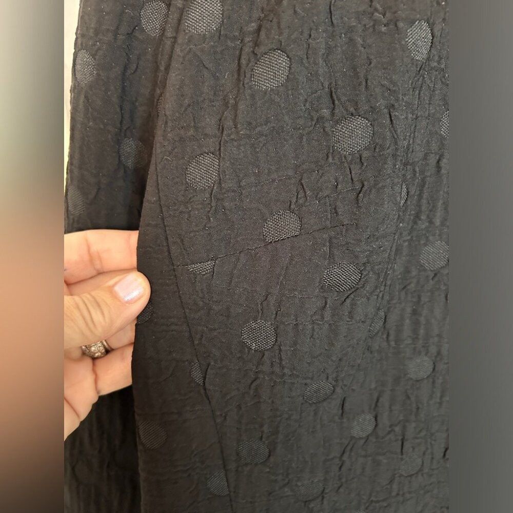 Other Women’s Mario Serrani Black Polka Dotted Long Jacket Size 1 Size L / US 10 / IT 46 - 5 Thumbnail