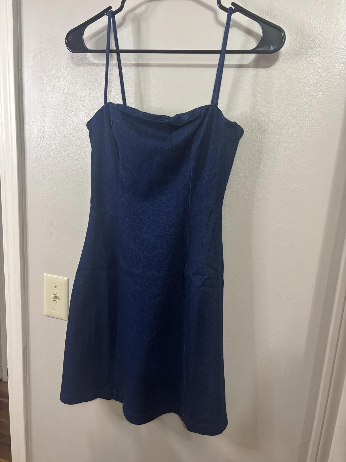 Designer Stylish Susana Monaco Dark Denim Slip Dress XS Size XS / US 0-2 / IT 36-38 - 1 Thumbnail