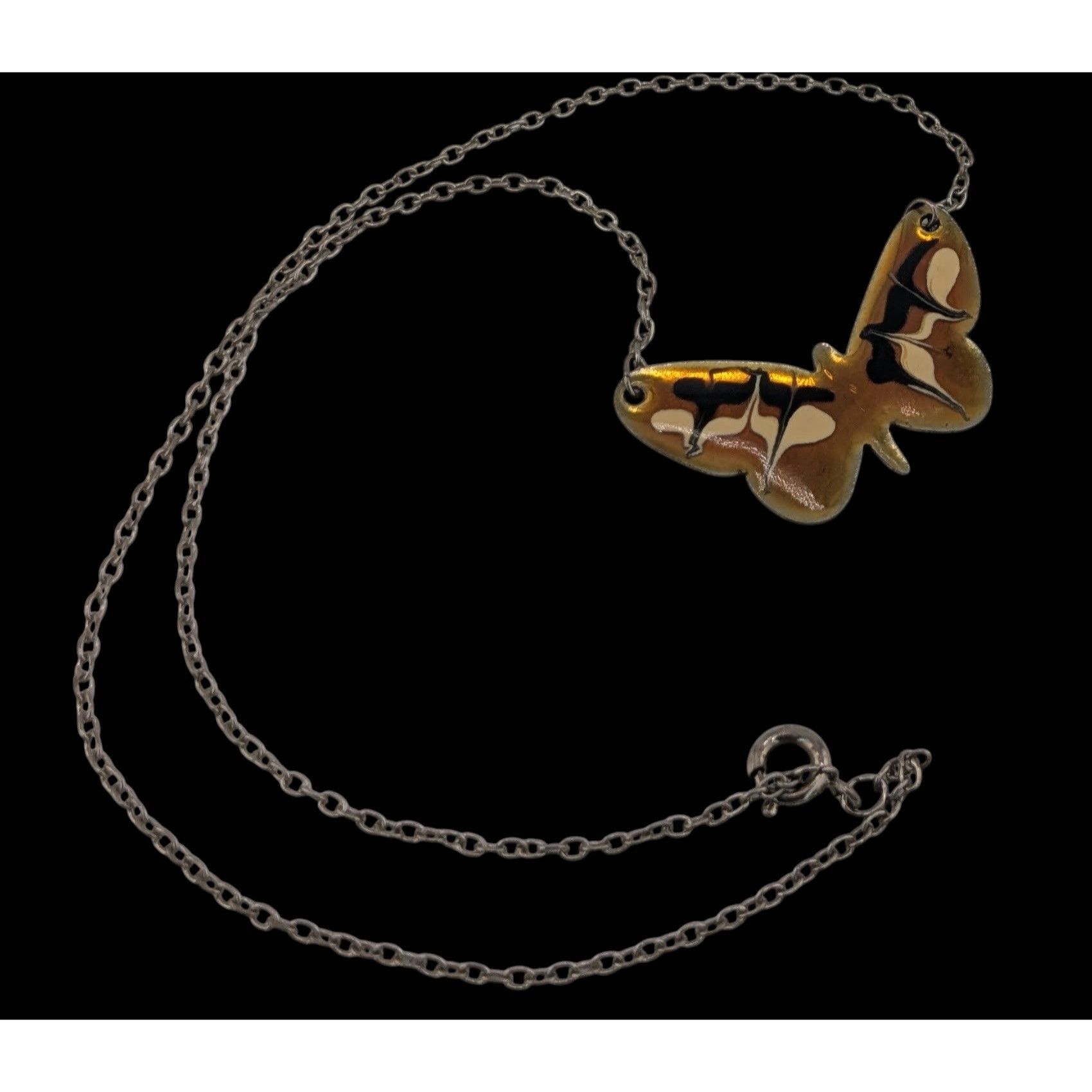 Other Fairycore Butterfly Pendant Necklace Stainless Steel With En Size ONE SIZE - 2 Thumbnail