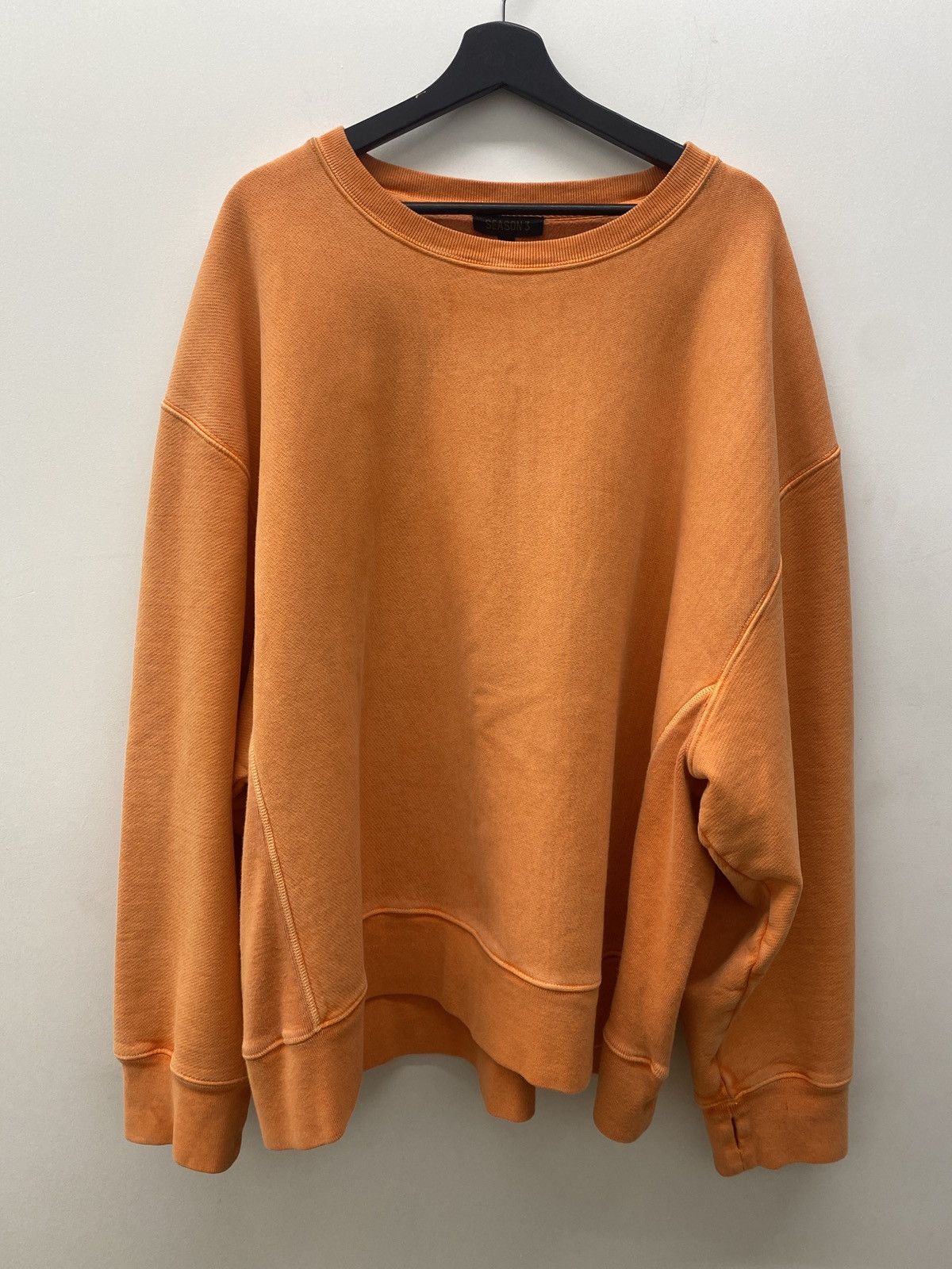 image of Yeezy Season Season 3 Heavy Duty Crewneck in Orange, Men's (Size XL)