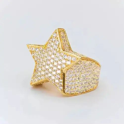 AC/DC Rhinestones Pentagram Five Star Rings🔥🔥🔥 Size ONE SIZE - 1 Thumbnail