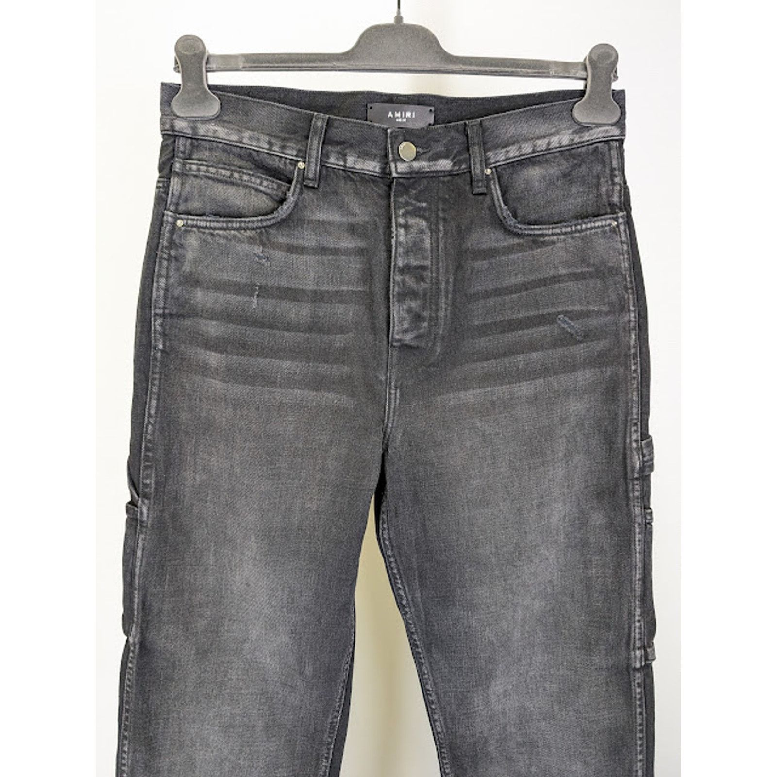 Amiri o1rshd1 Stack Workman Jeans in Aged Black Size US 32 / EU 48 - 3 Thumbnail