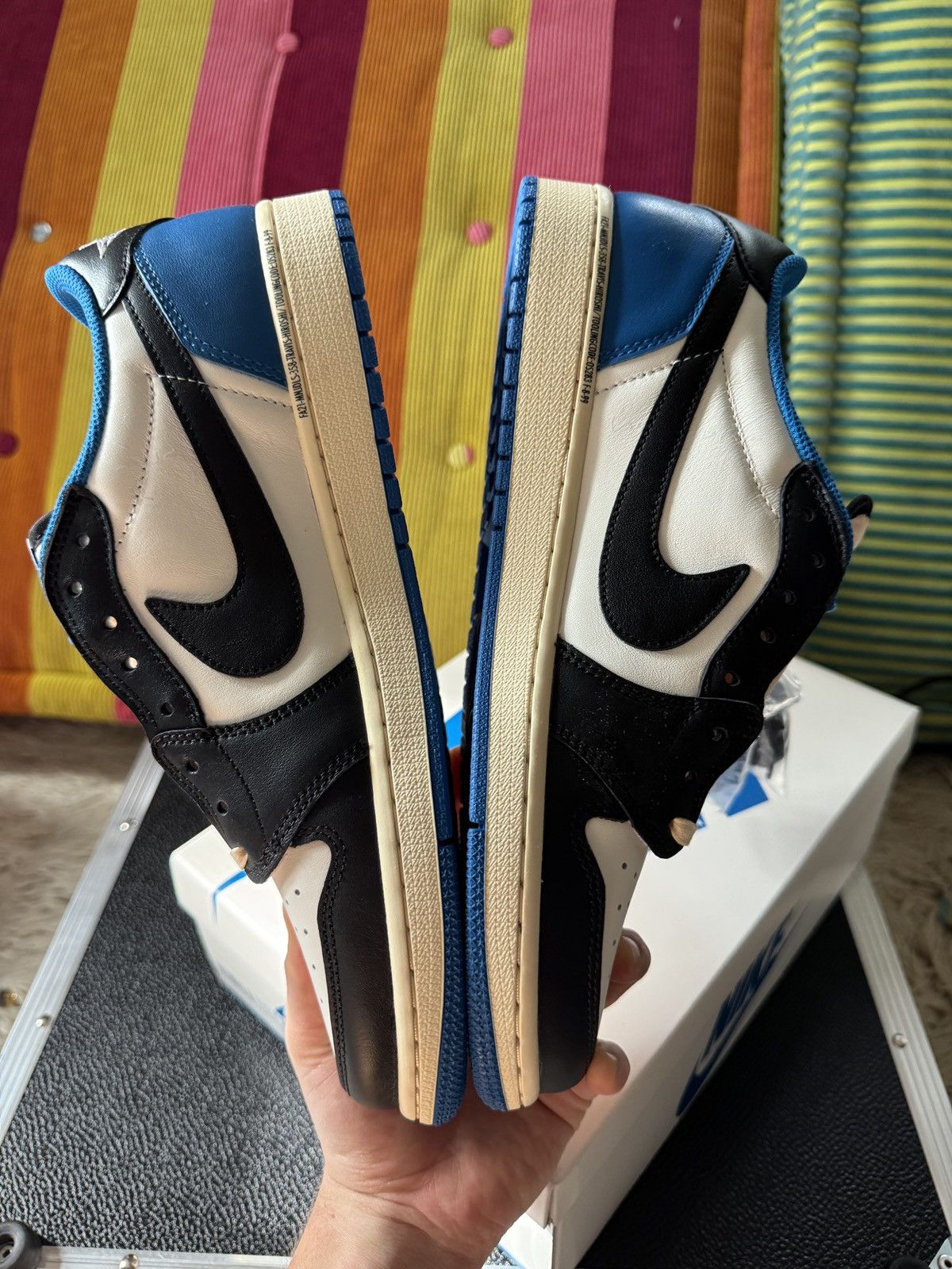 Fragment Design × Nike Travis Scott x Fragment x Air Jordan 1 Low OG SP Size US 11.5 / EU 44-45 - 7 Thumbnail