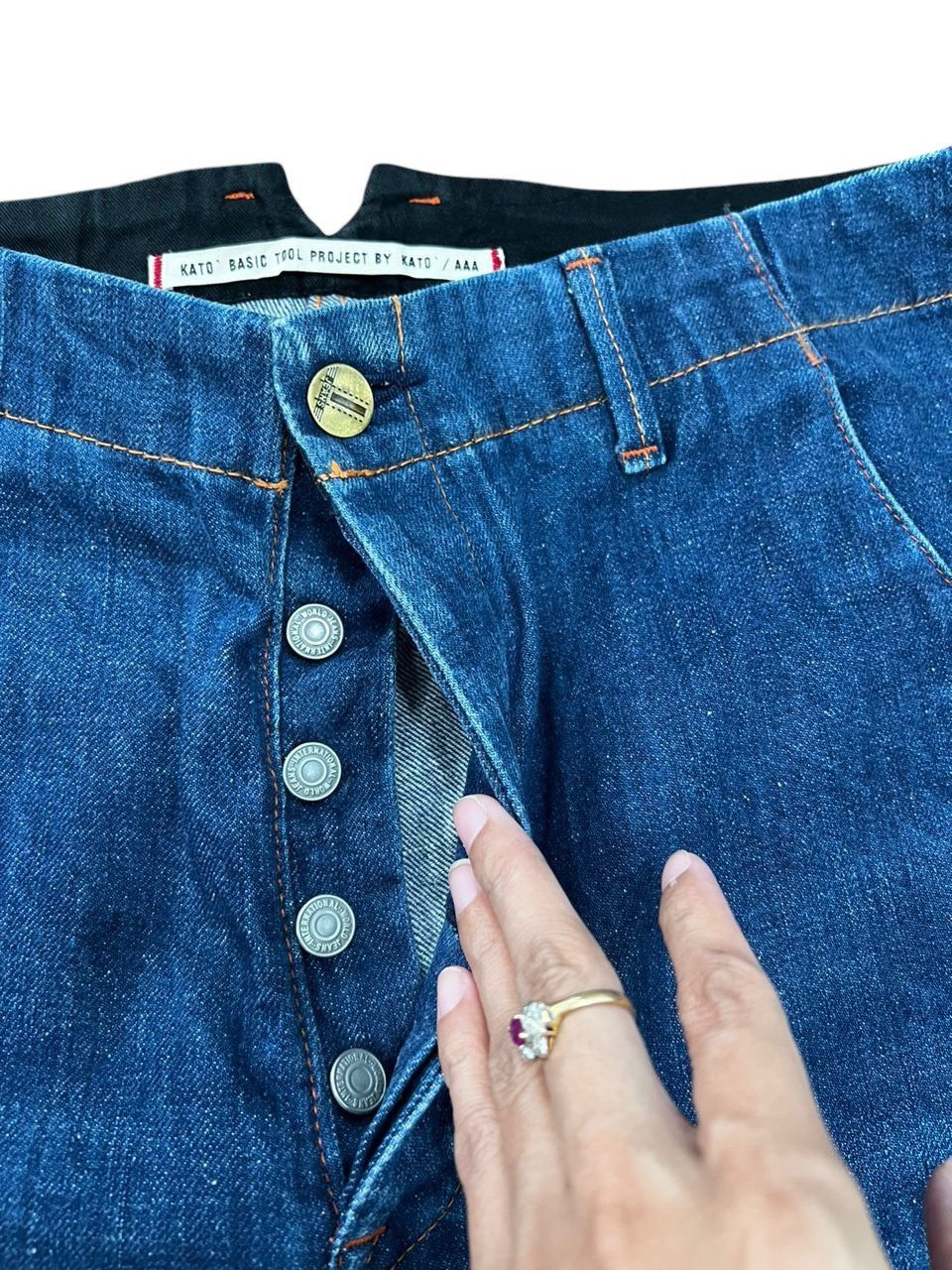 Japanese Brand Kato AAA Basic Tool Project Jeans Size US 33 - 3 Thumbnail