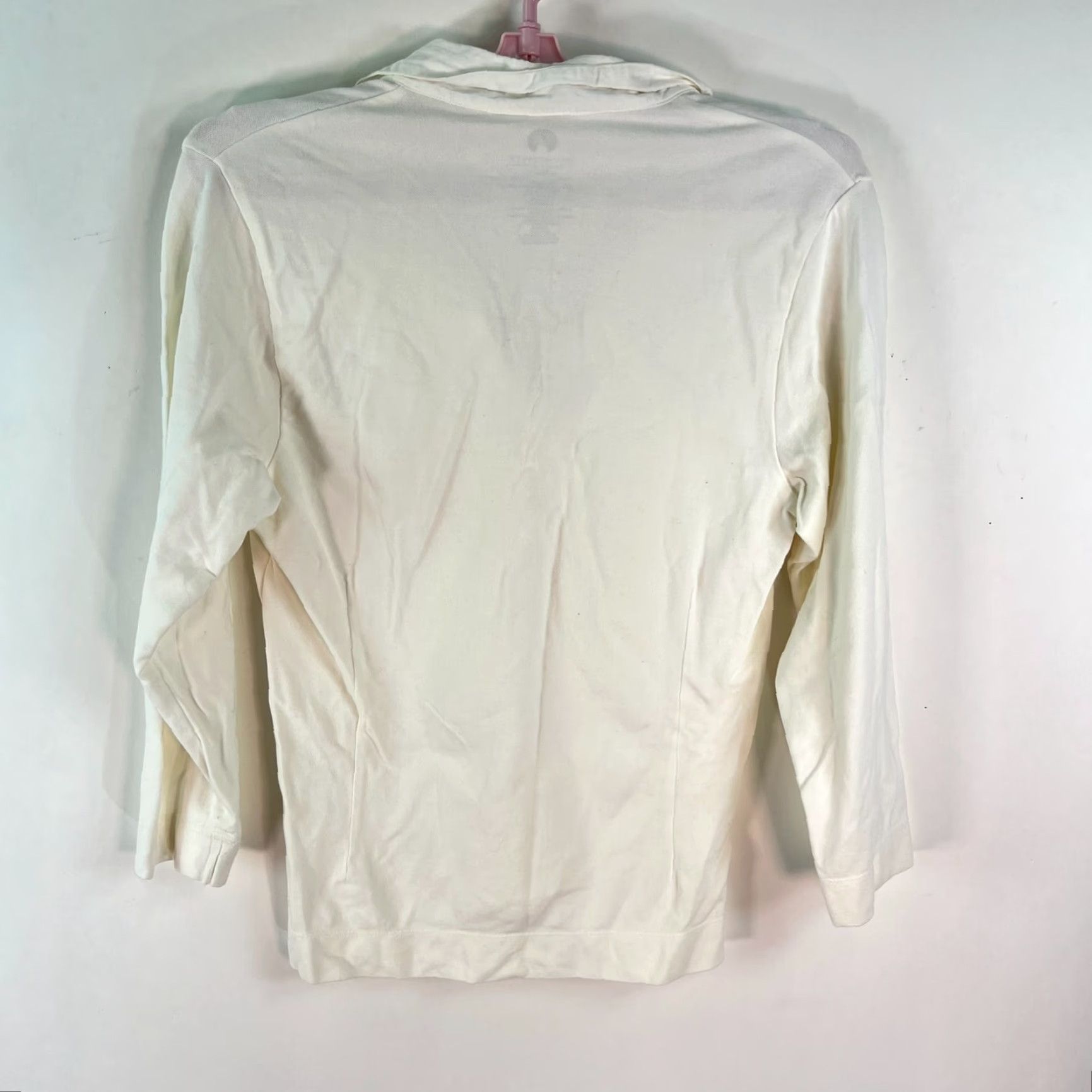 Weatherproof Weatherproof Cotton Blouse Top Women’s Large Ivory 3/4 Sleeve Casual Classic Size L / US 10 / IT 46 - 3 Thumbnail