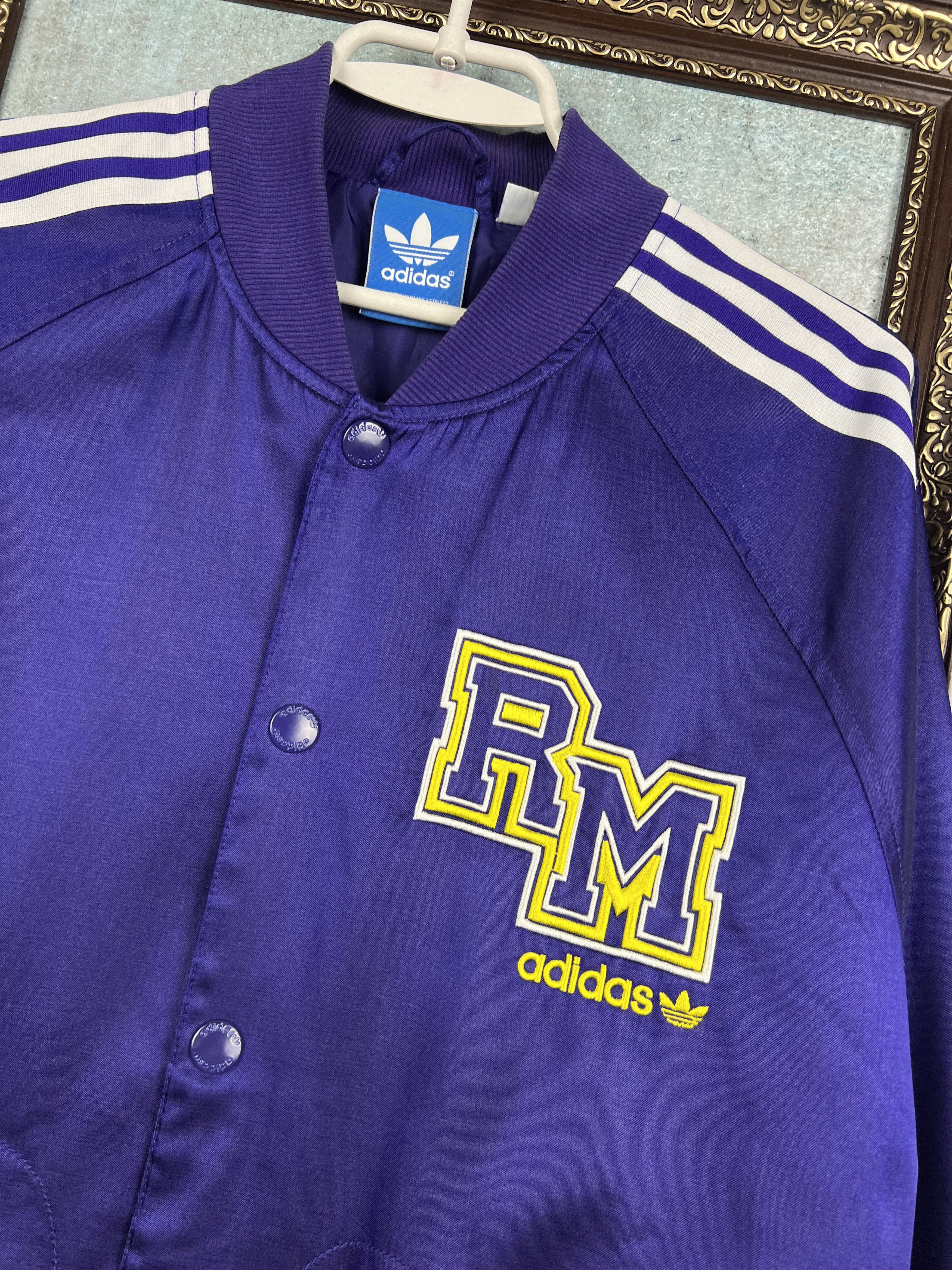 Adidas Originals Real Madrid Football Satin Jacket Bomber Track Top Size US XL / EU 56 / 4 - 4 Thumbnail