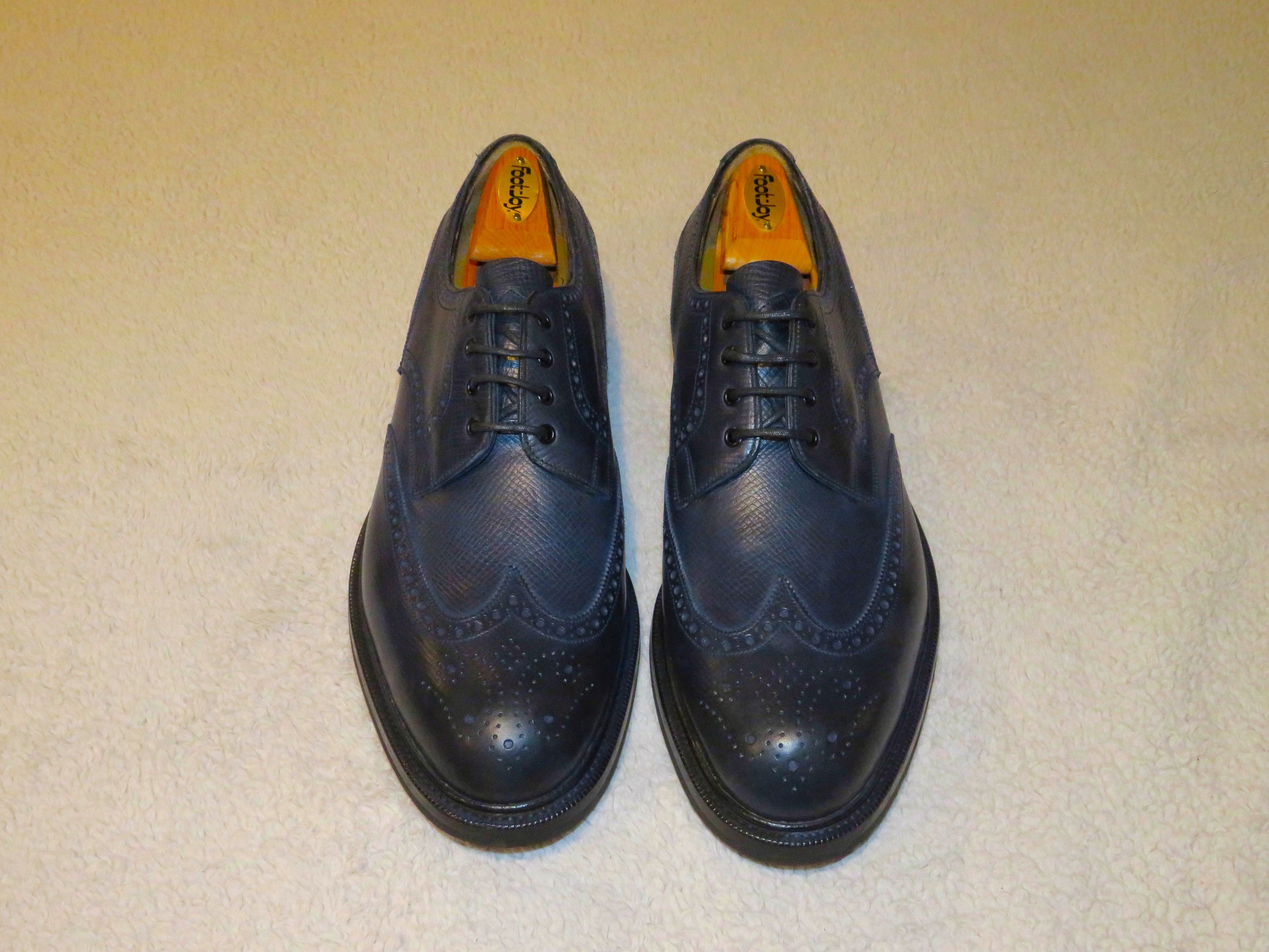 image of Edward Green Borrowdale Blue Utah Leather Brogues 11E 72 Last Nwob Shoes, Men's