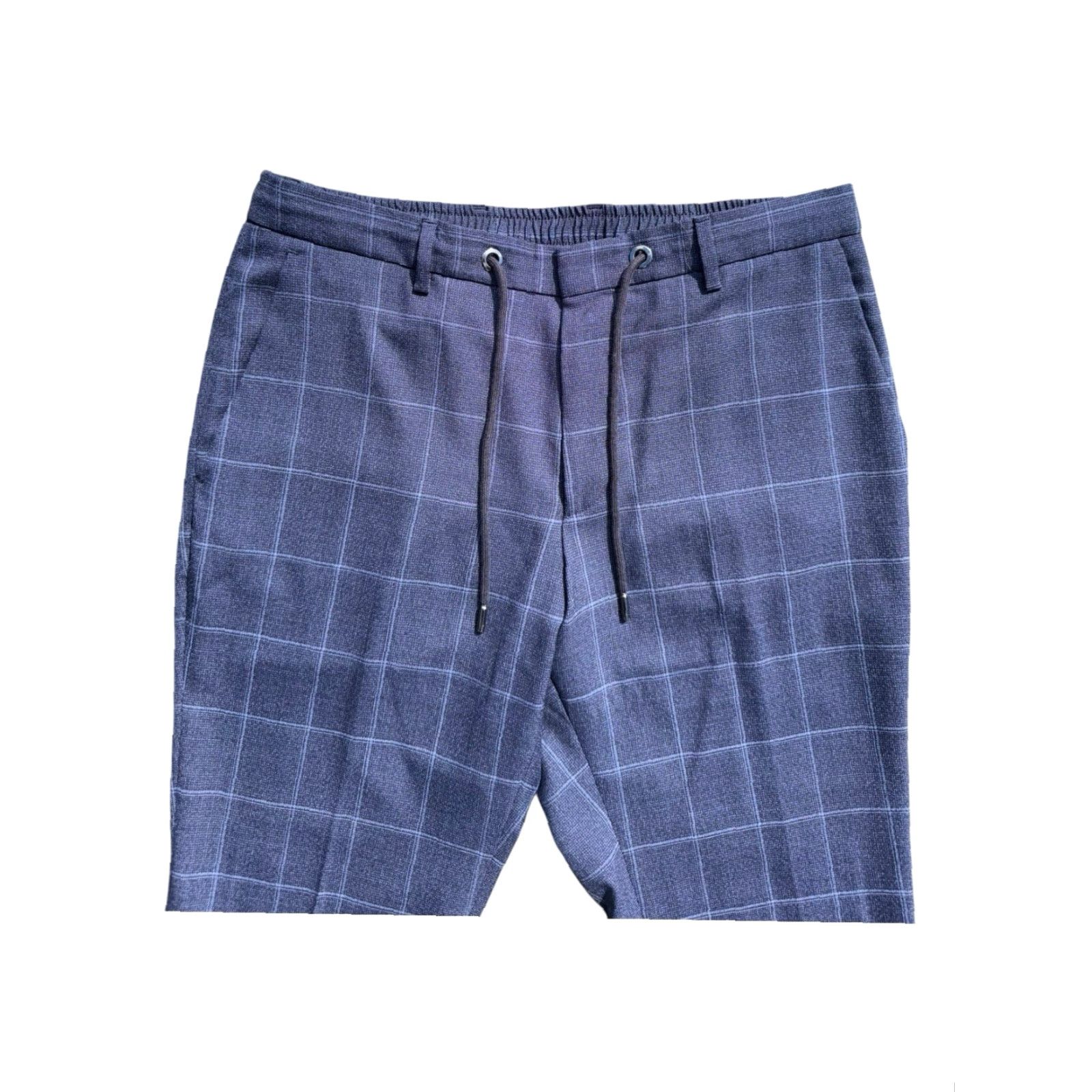 Vintage Hugo Boss Sweatpants Blue Checkered Drawstring 48 Men Pants Regular Size 48 Mens Size US 32 / EU 48 - 3 Thumbnail
