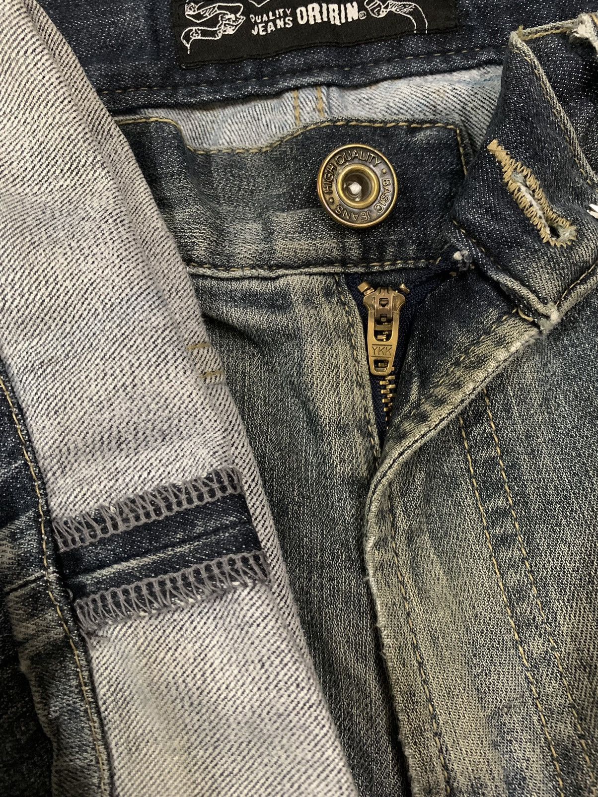 14th Addiction Vintage Japanese Brand Oririn Loose Distressed Grunge Jeans Size US 33 - 4 Thumbnail