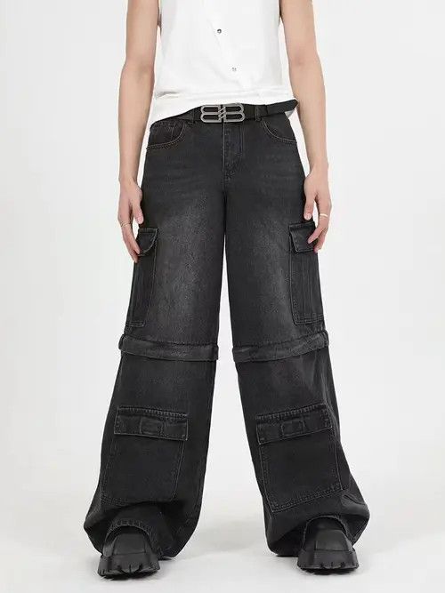 VIBE Retro heavy industry large pocket patchwork work jeans Size US 32 / EU 48 - 7 Thumbnail