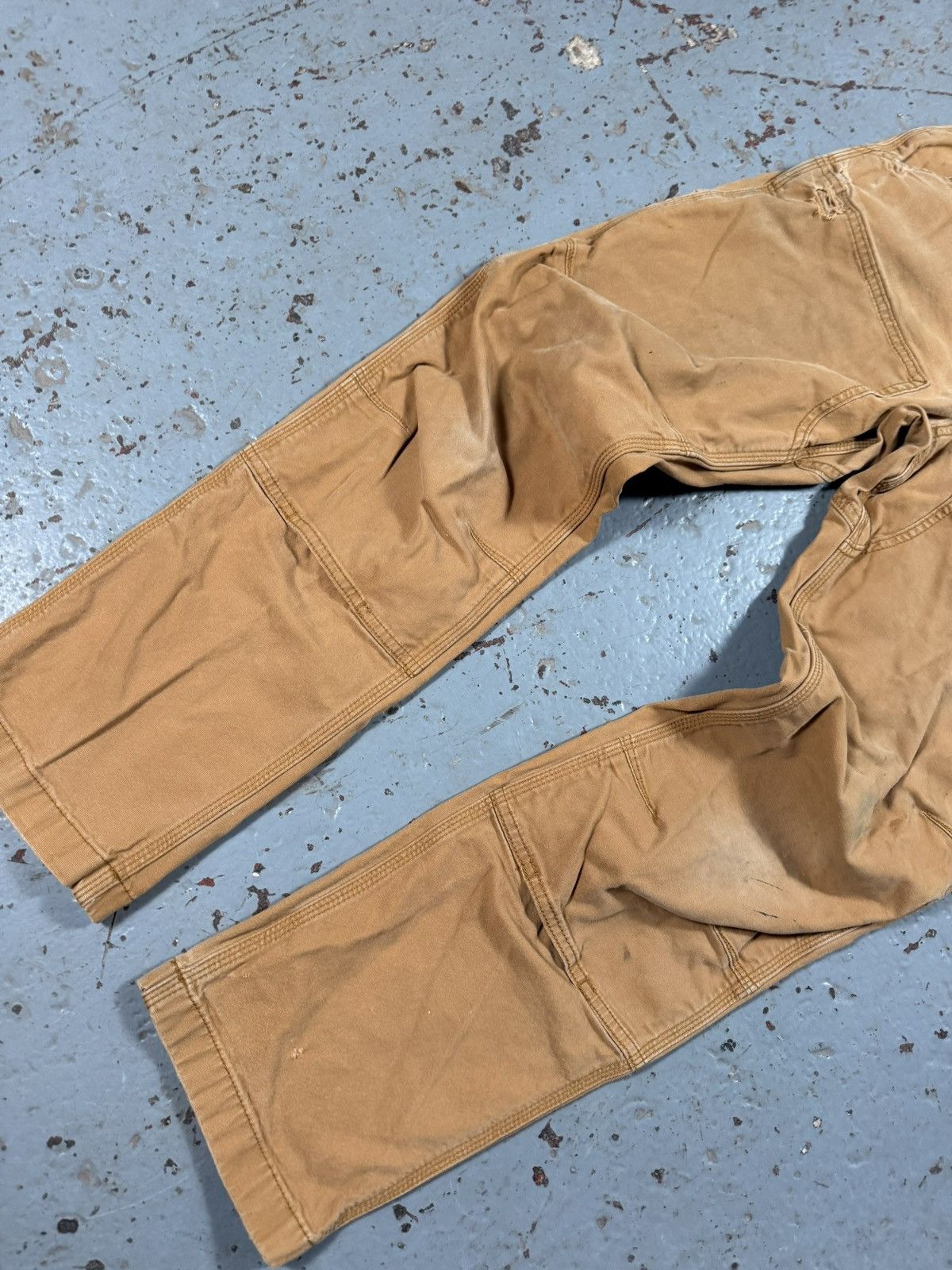 Carhartt Vintage Beige Distressed Carhartt Double Onees Size US 31 - 2 Thumbnail
