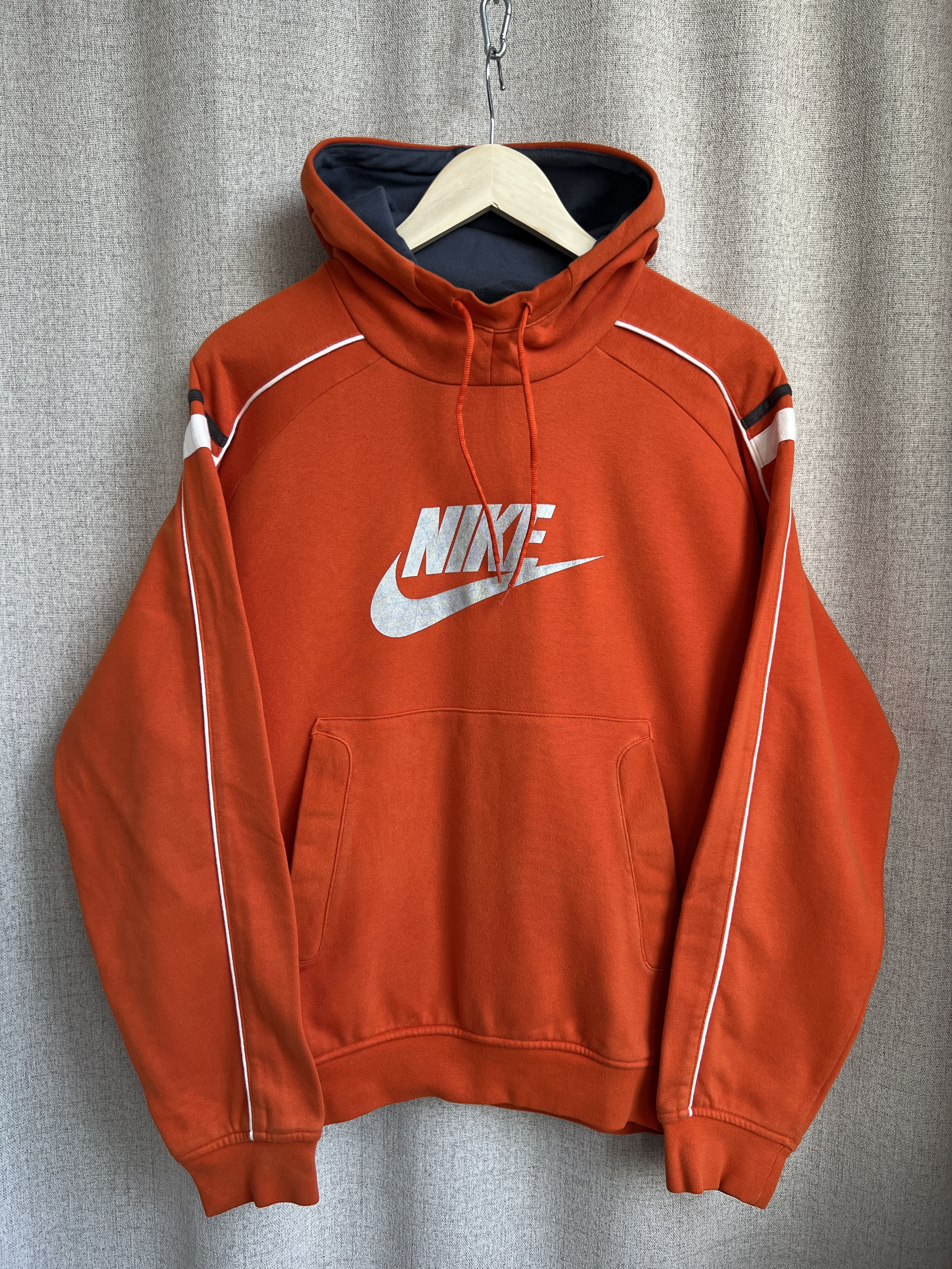 Nike Vintage Y2K Nike Big Logo Box Fit Orange Hoodie Size US M / EU 48-50 / 2 - 8 Thumbnail
