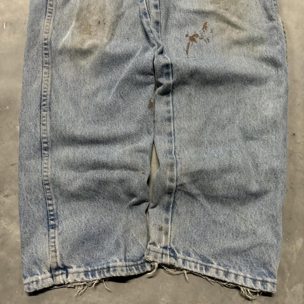 Japanese Brand × Vintage Crazy Vintage Y2K/2000s Grunge Medium Wash Distressed Denim Jeans! Size US 31 - 6 Thumbnail