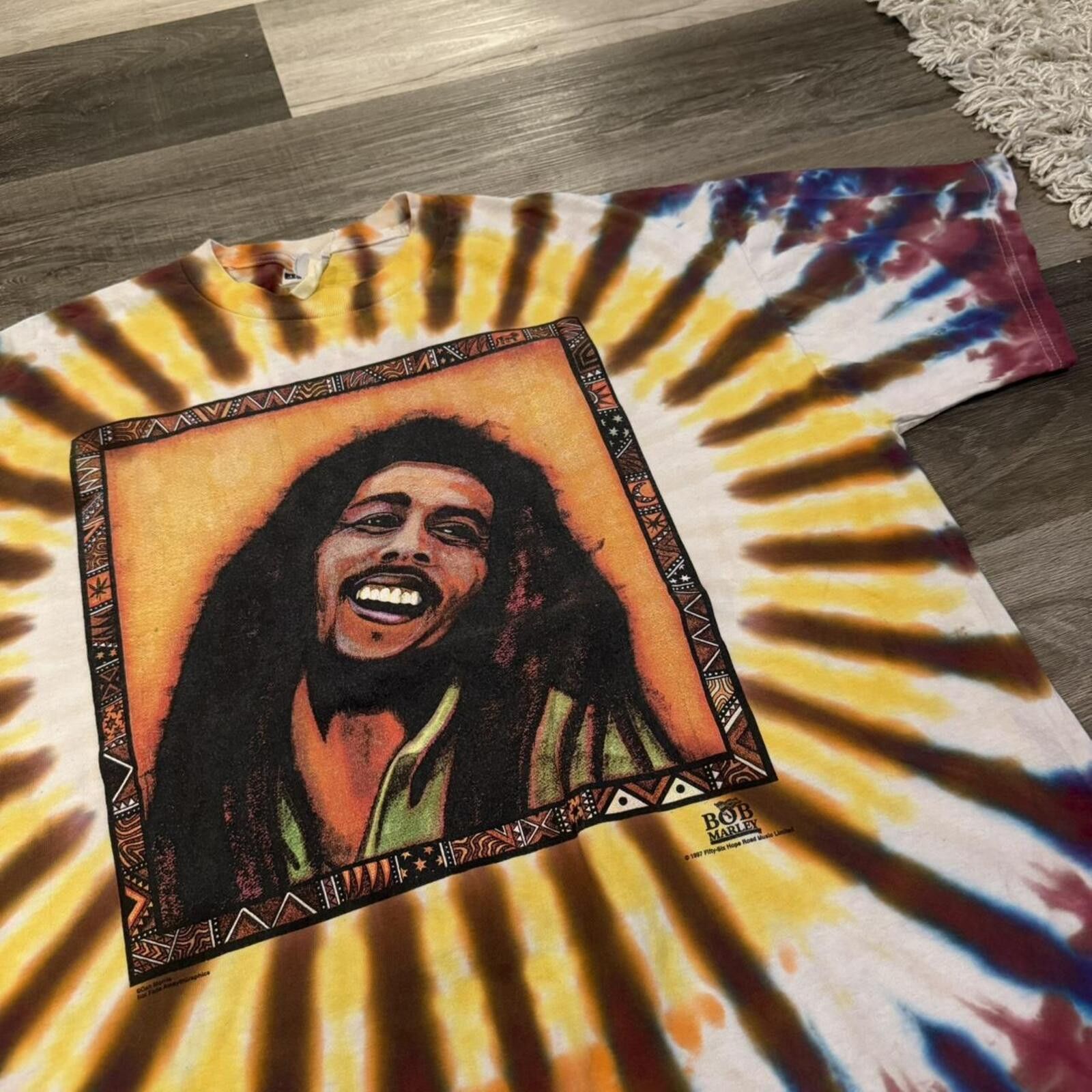Jerzees Vintage bob marley robert nesta tie dye t shirt 1997 XL Size US XL / EU 56 / 4 - 1 Thumbnail