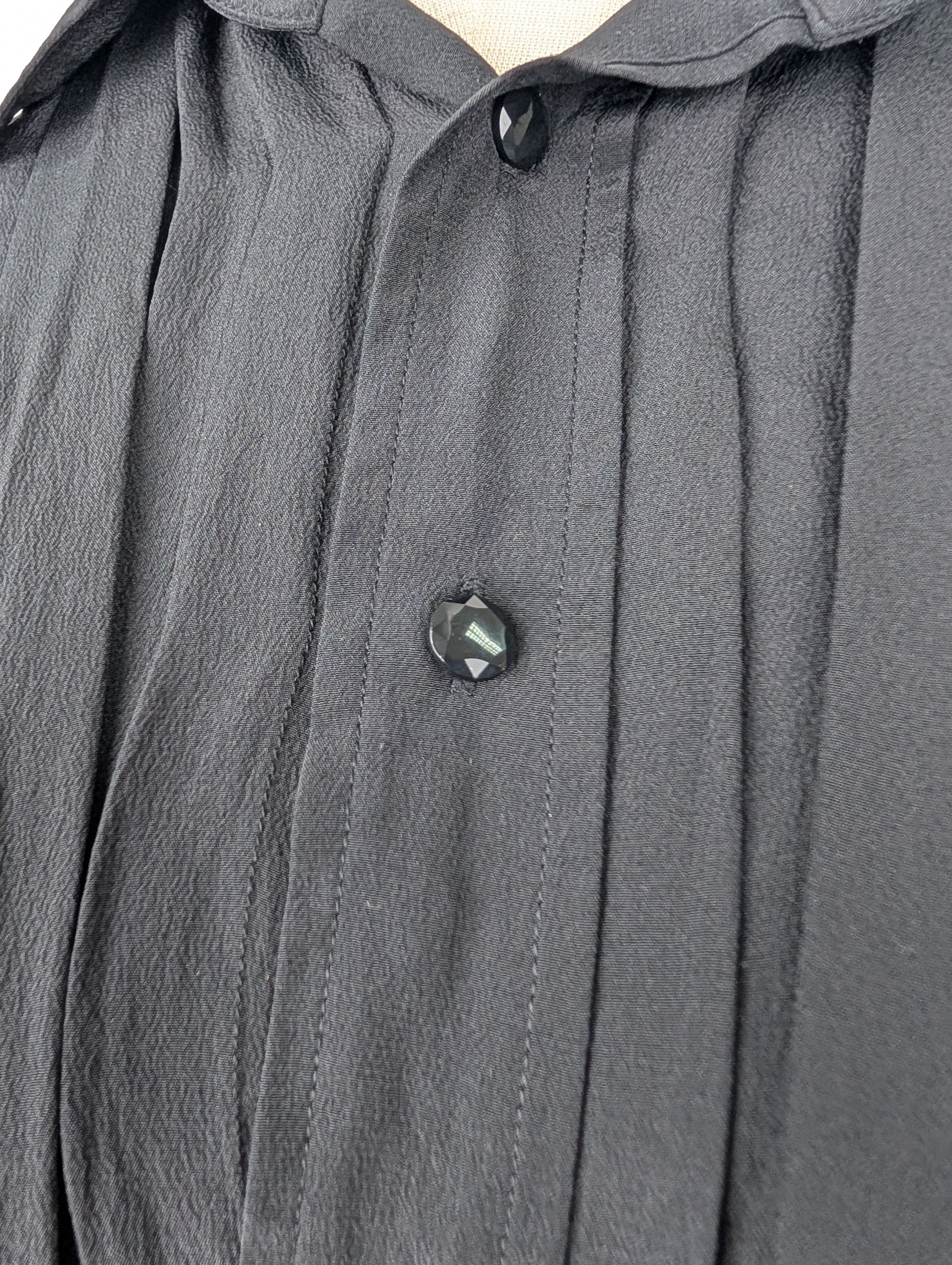 Rugby Ralph Lauren Black Sleeveless Top With Tie And Diamante Buttons Size XS / US 0-2 / IT 36-38 - 3 Thumbnail