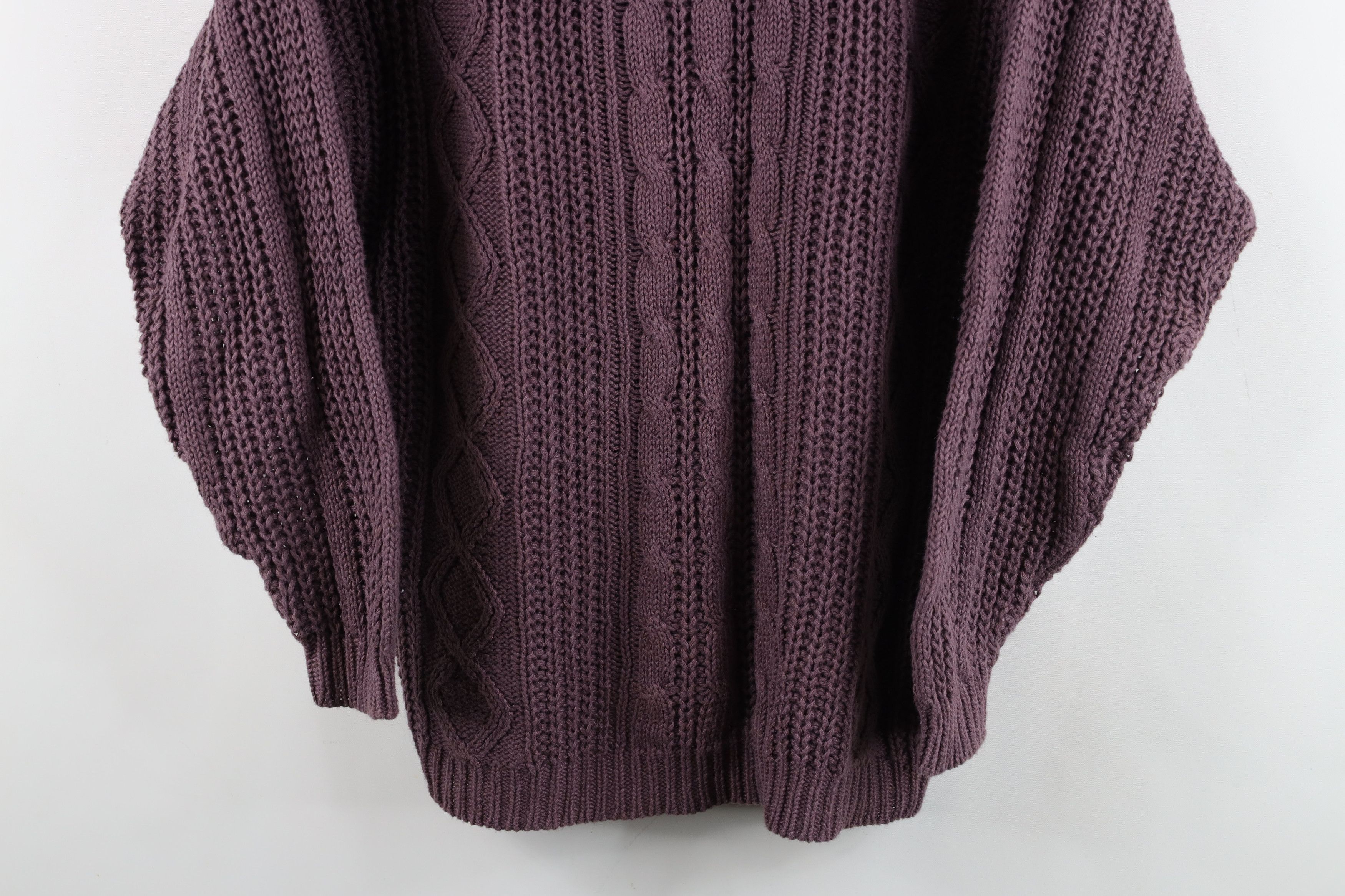 Vintage Vintage 90s Streetwear Fisherman Knit Turtleneck Sweater Size L / US 10 / IT 46 - 3 Thumbnail