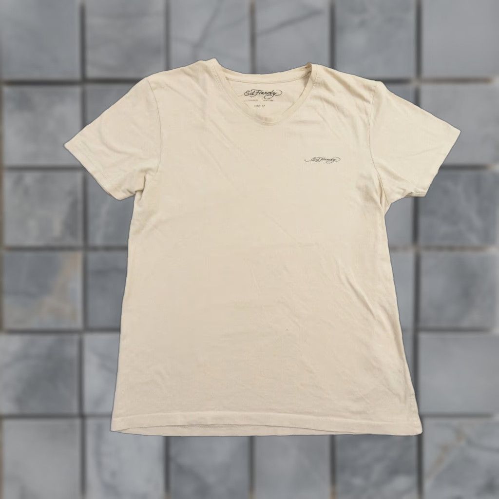 Ed Hardy Ed Hardy Women's T-Shirt Short Sleeve Beige Cotton Knit Regular Size M Basic Casual All Seasons Size M / US 6-8 / IT 42-44 - 1 Thumbnail