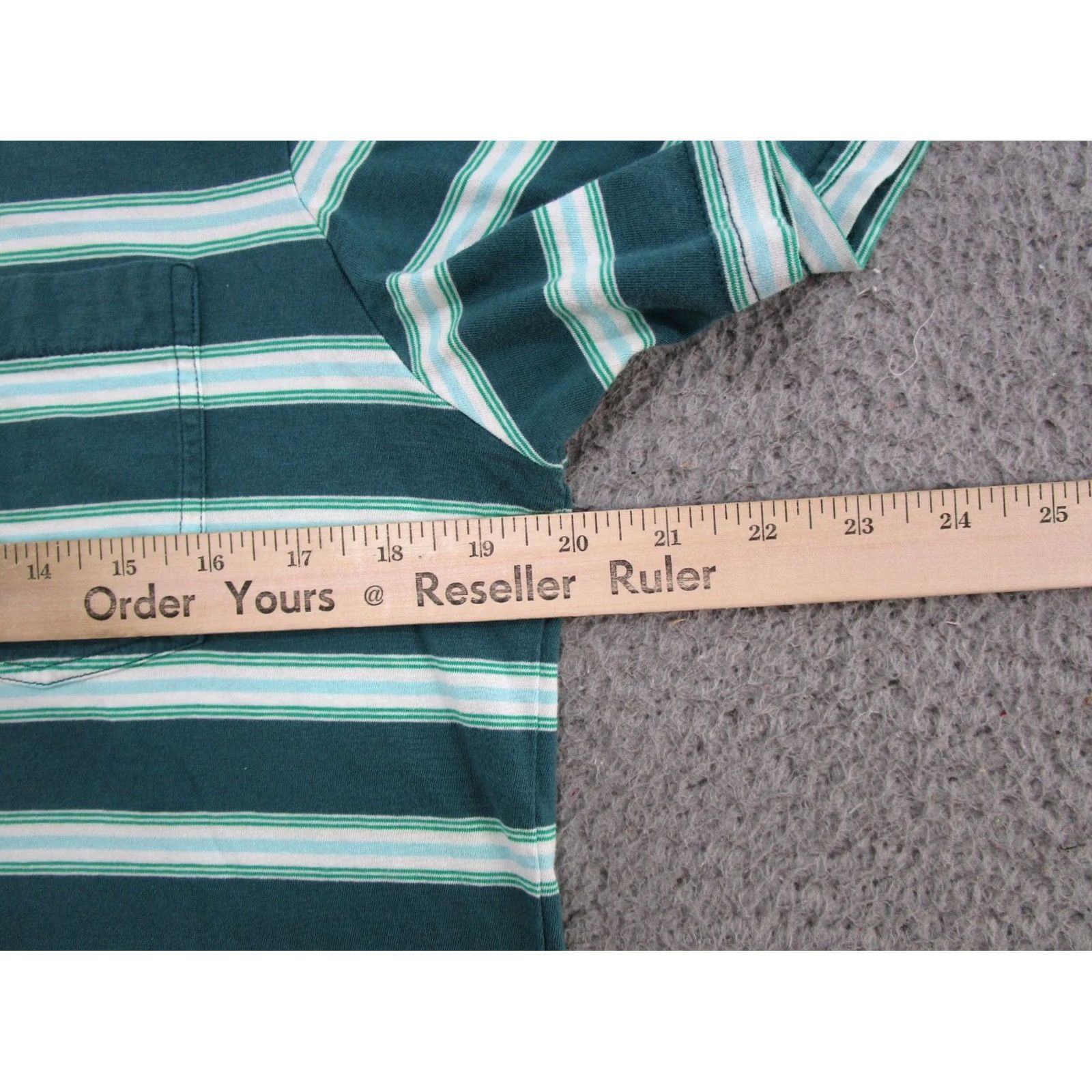 Vintage Criquet Polo Shirt Men’s M Short Sleeve Green Organic Cotton Striped Size US M / EU 48-50 / 2 - 5 Thumbnail
