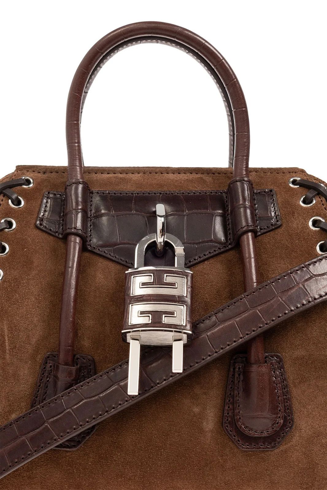 Givenchy o1w1db10525 Size: OS/Antigona Lock Corset Mini Bag in Brown Size ONE SIZE - 4 Thumbnail