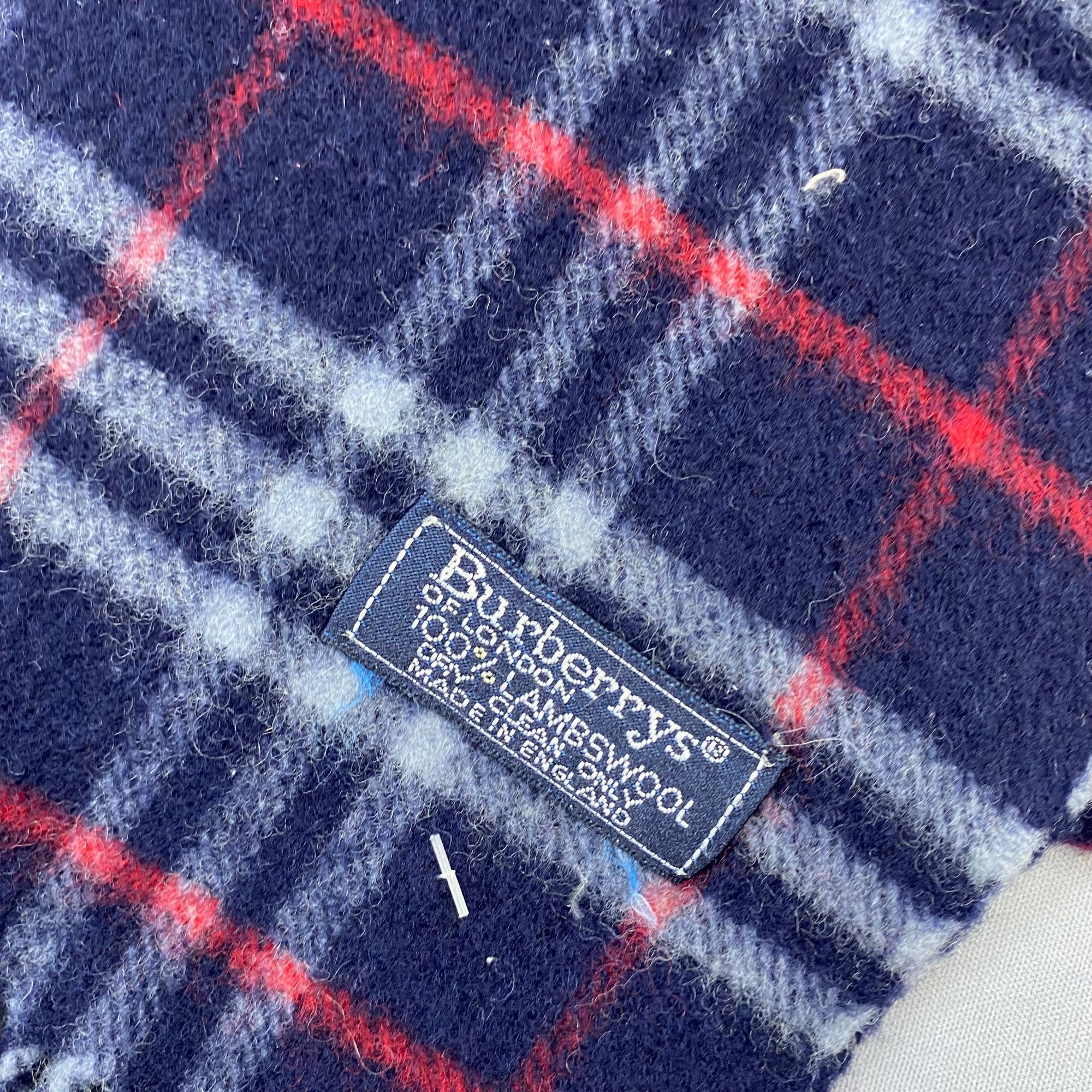 Burberry Vintage Burberry Scarf Muffler Wool Winter Fringe Scarves Size ONE SIZE - 4 Thumbnail