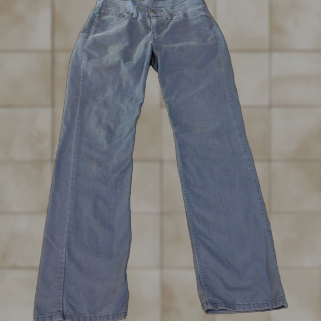 Levi's Levi's Jeans 514 Straight 29x32 Mens Blue Light Wash Cotton Denim Regular Slim Vintage Retro Distressed Zipper 29 32 Waist Inseam Size US 29 - 1 Thumbnail