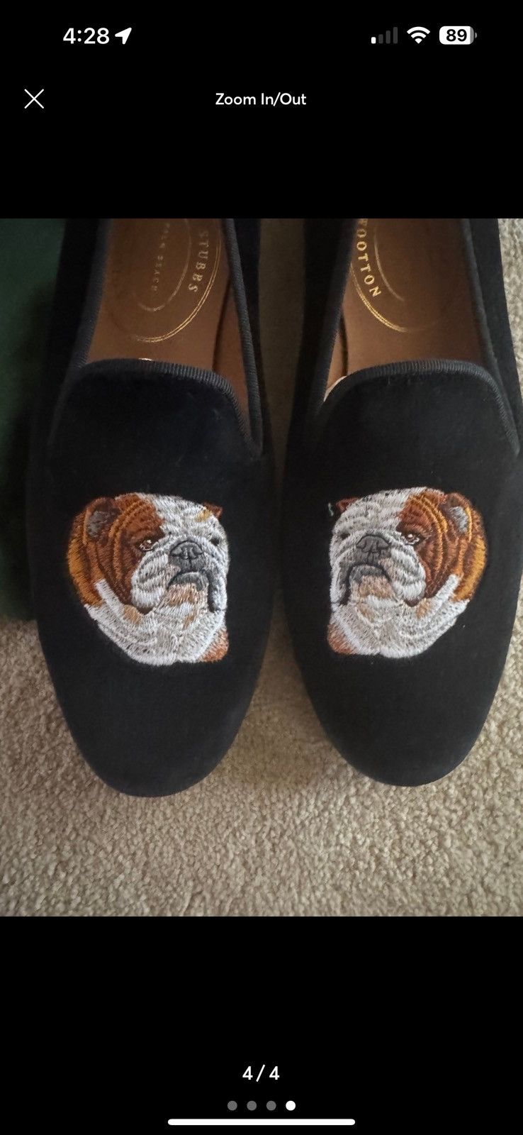 Stubbs & Wootton New Ladies Stubbs & Wootton Black Loafers Size US 9.5 / IT 39.5 - 3 Thumbnail