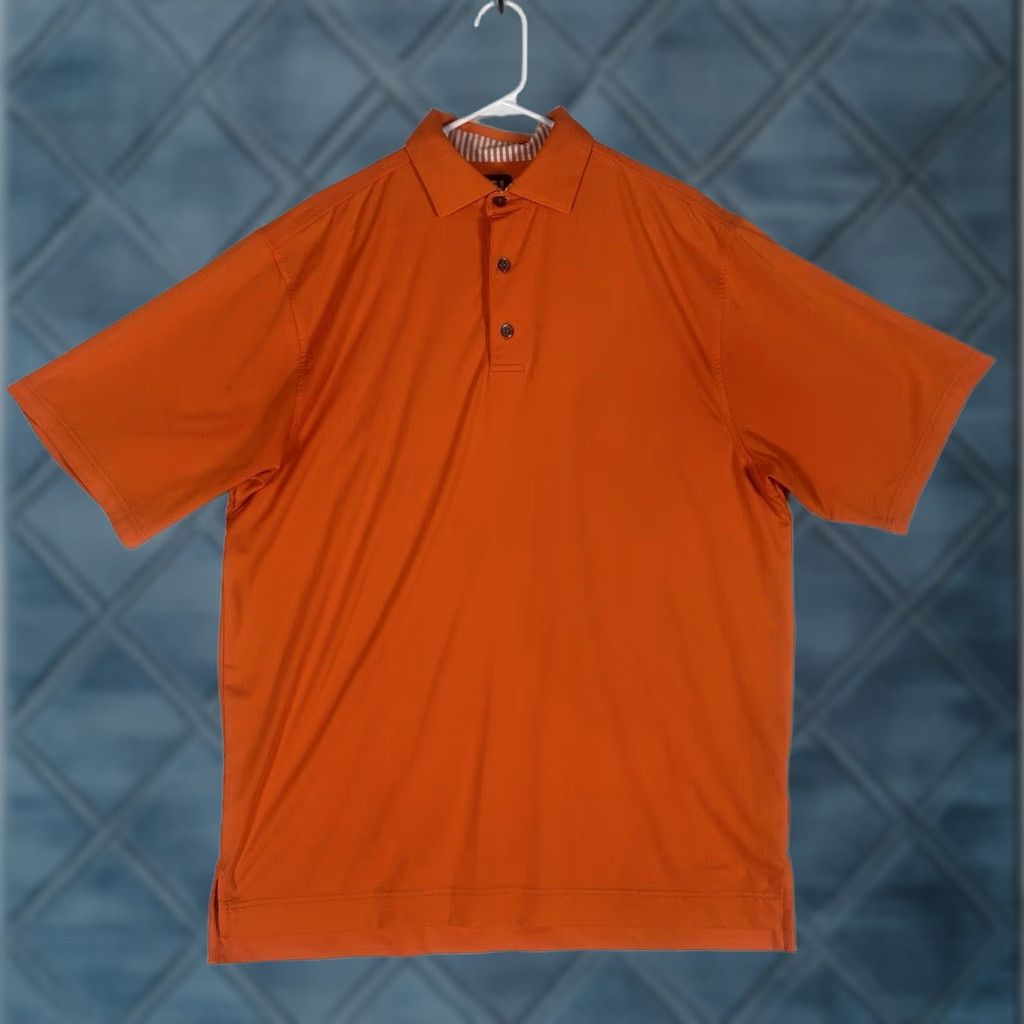 Footjoy FootJoy Polo Shirt Mens Large Short Sleeve Casual Golf Pullover Orange FJ S/S Size US L / EU 52-54 / 3 - 1 Thumbnail