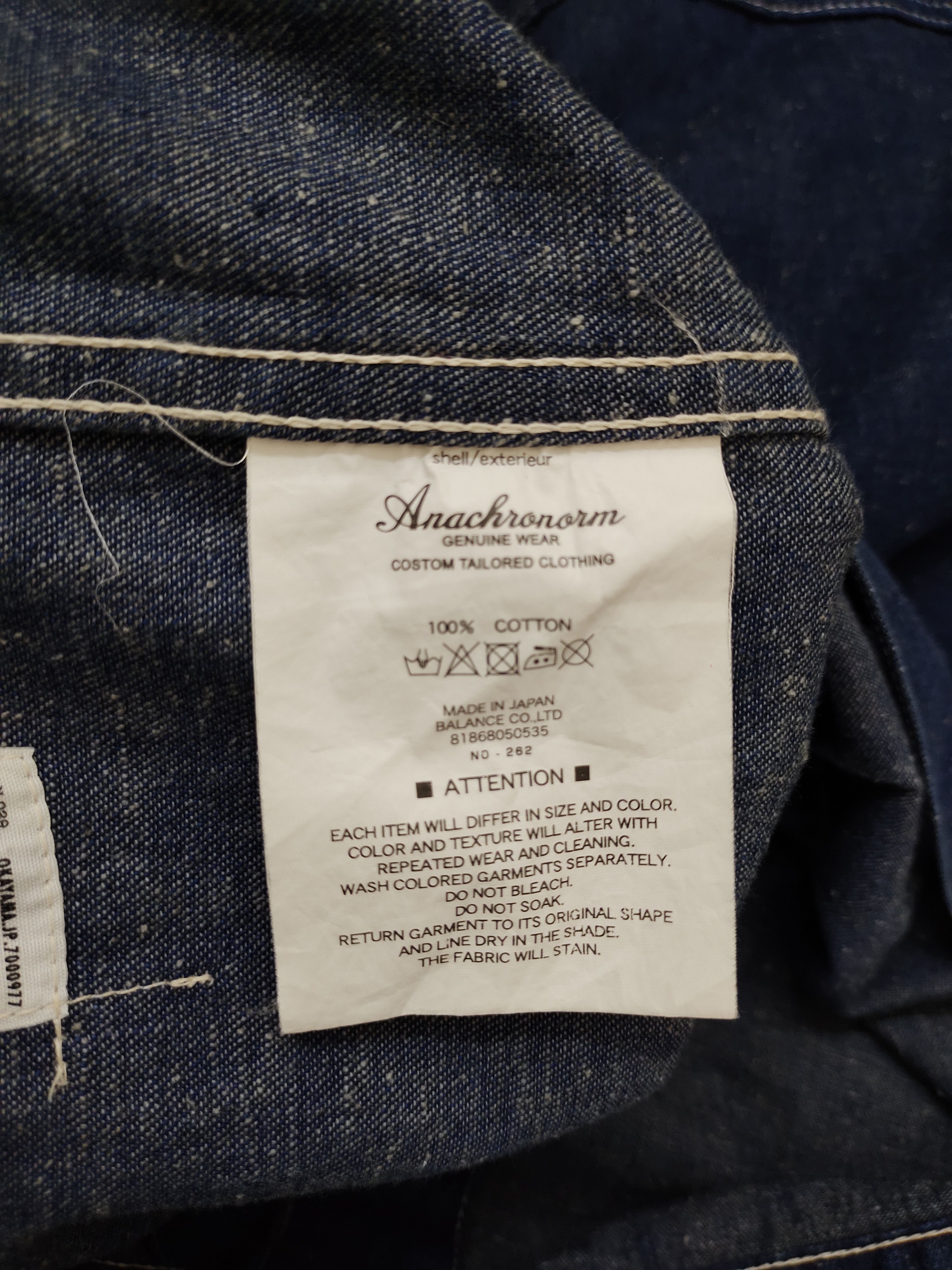 ANACHRONORM Anachronnorm Japan Type 2 Buckle Back Denim Jacket Size US S / EU 44-46 / 1 - 18 Thumbnail