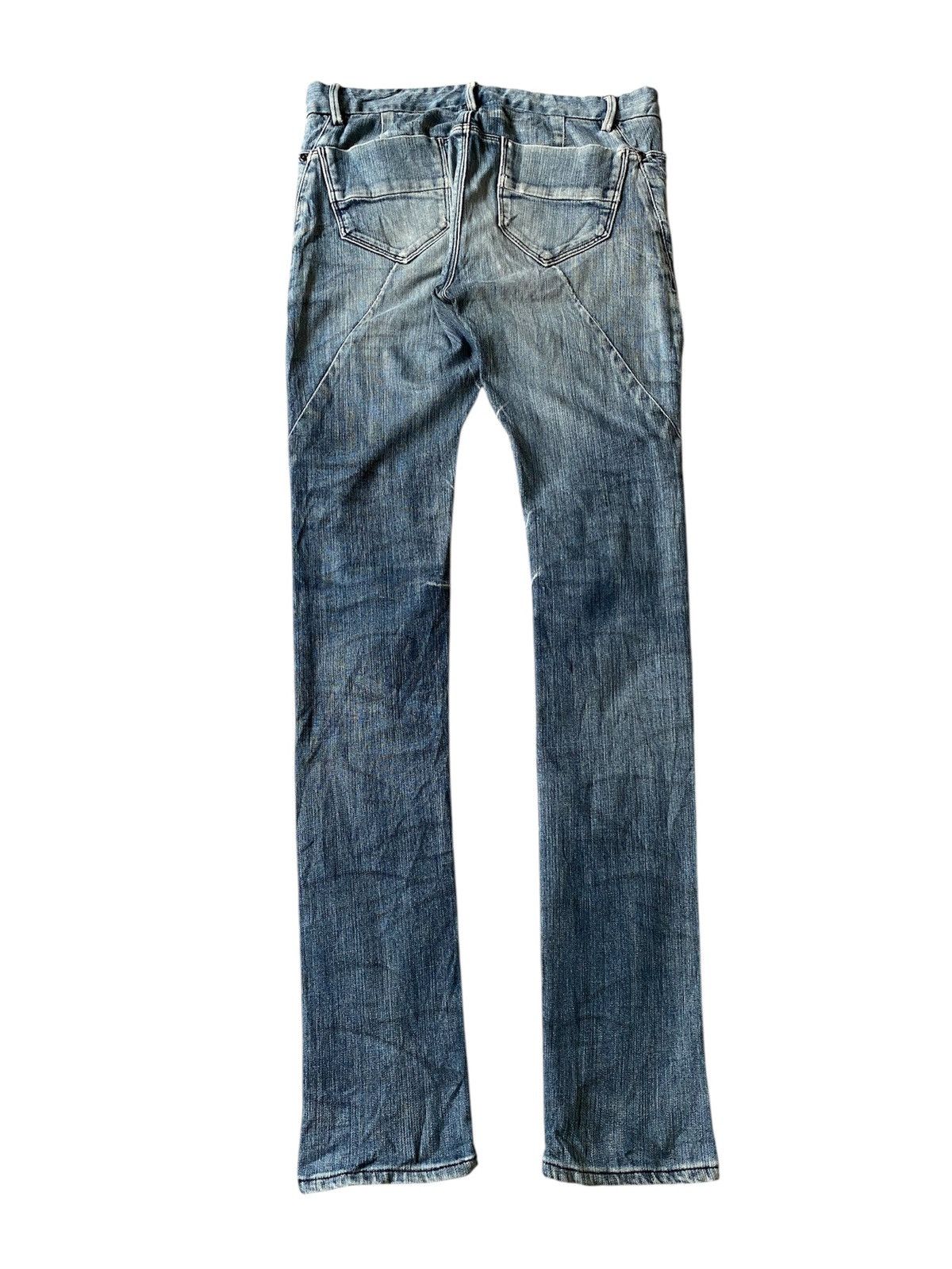 Japanese Brand Johnny Wolf Faded Blue Distressed Rick Owens Style Jeans Size US 30 / EU 46 - 3 Thumbnail