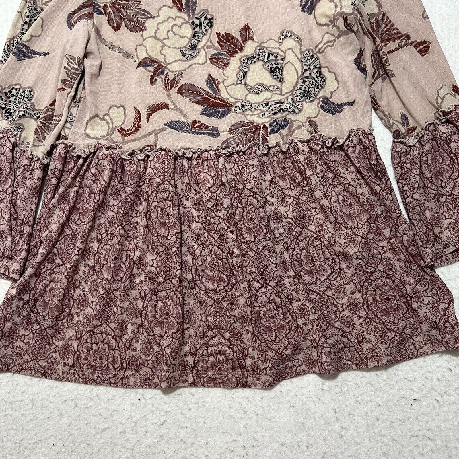 Target Basics Knox Rose XS Babydoll Blouse Bell Sleeve Floral Top Size XS / US 0-2 / IT 36-38 - 12 Thumbnail
