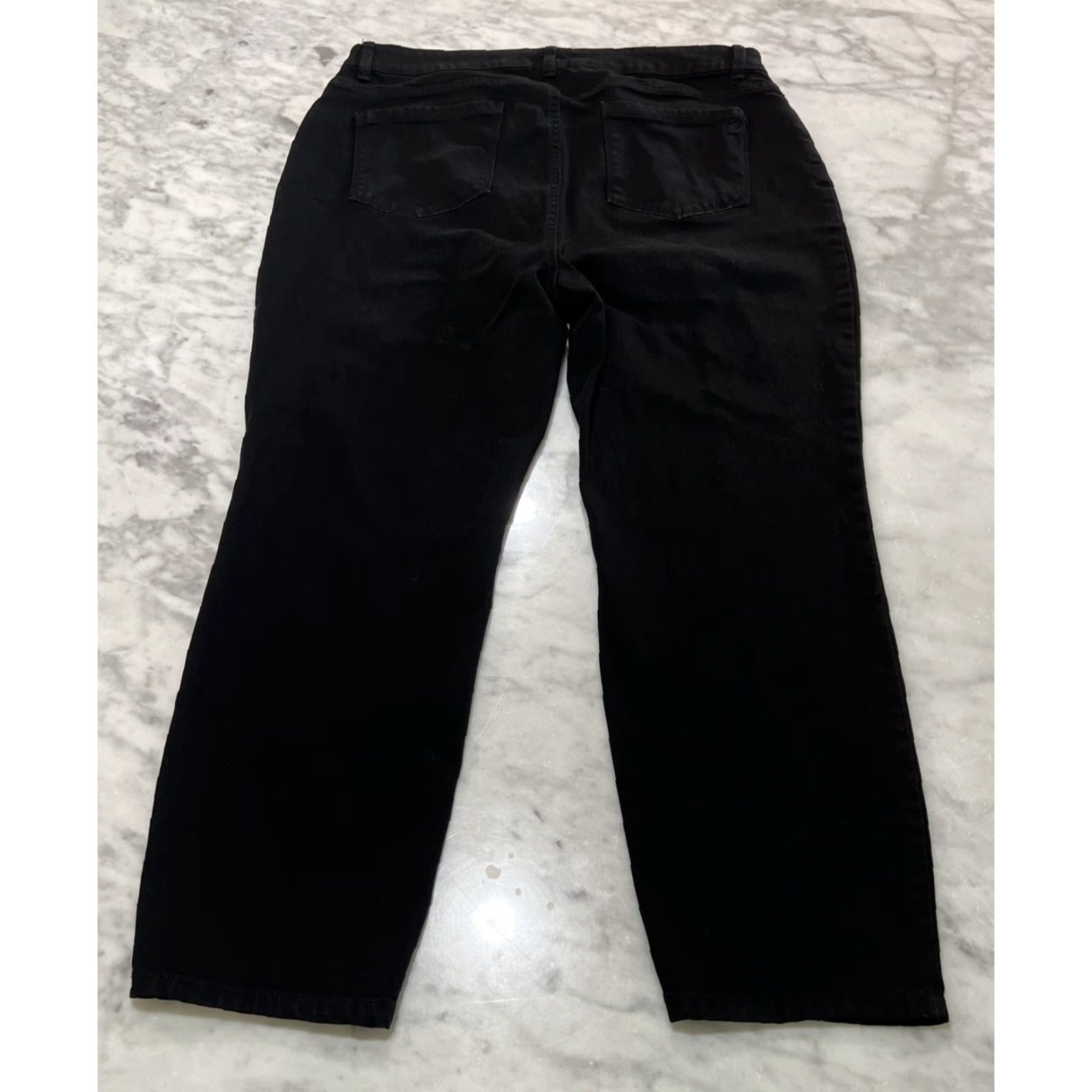 Vintage Susan Graver Jeans Women's 18WP Black Pull-On Slim Skinny Plus Size Womens Size 40" / US 18 - 3 Thumbnail