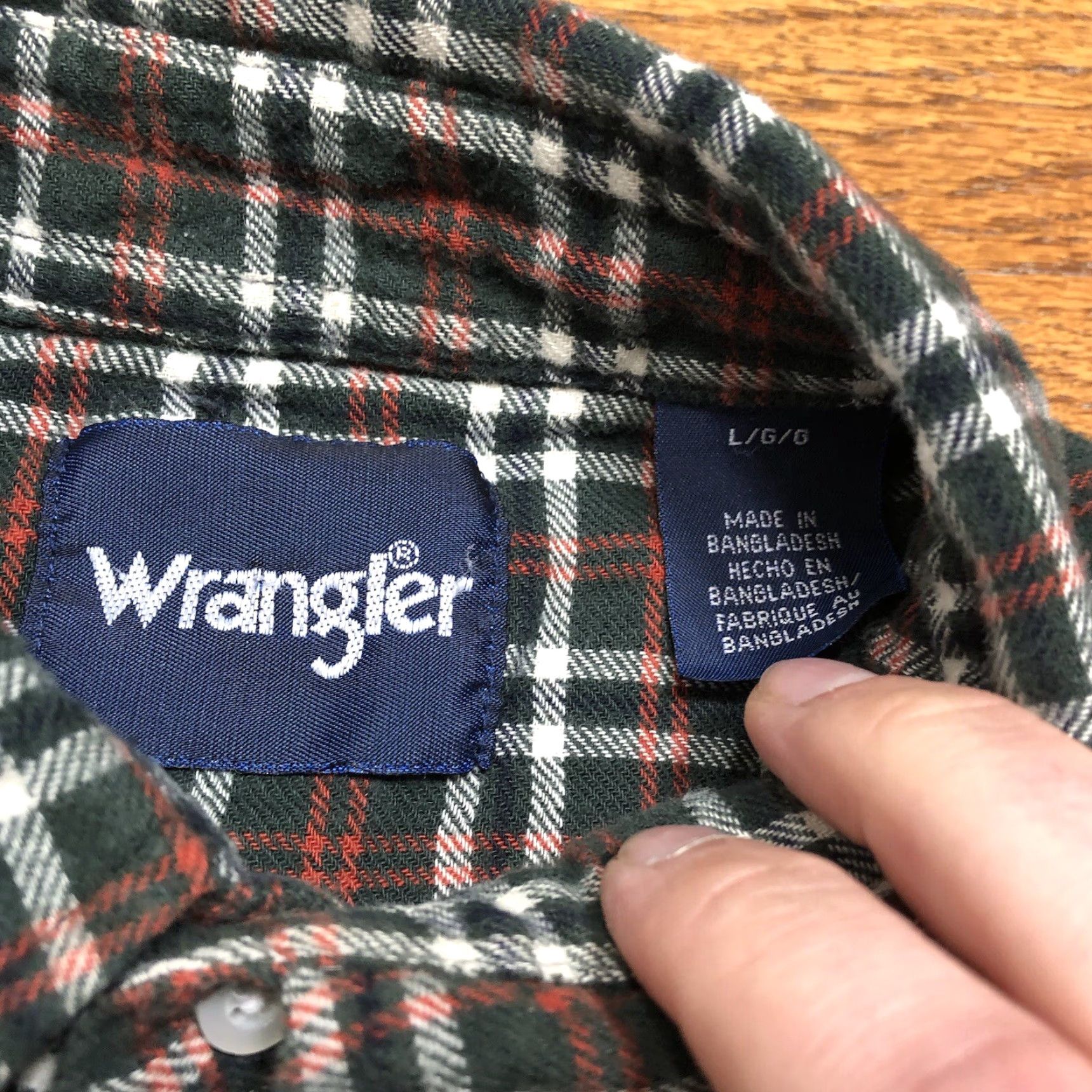 Wrangler Vtg Wrangler Shirt Men Black Red Plaid Flannel Pearl Snap Western Wrancher Shirt Size US L / EU 52-54 / 3 - 4 Thumbnail