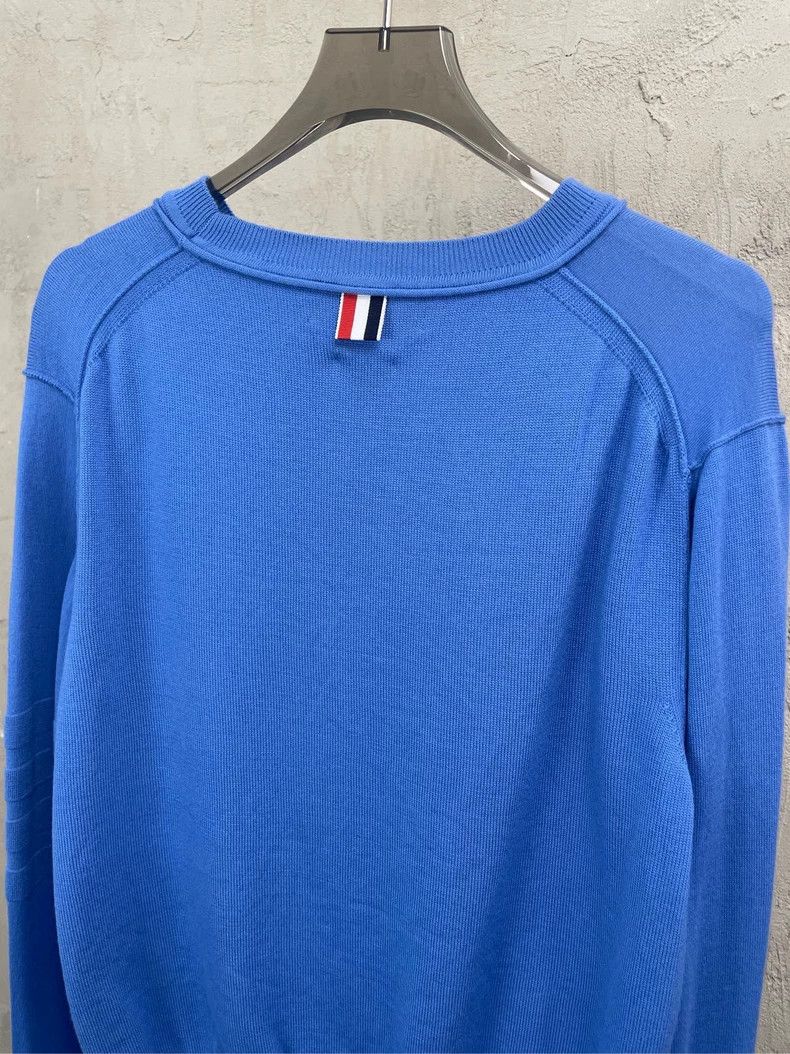Thom Browne Thom Browne size2 Sea blue pocket knit wool sweater Size US M / EU 48-50 / 2 - 6 Thumbnail