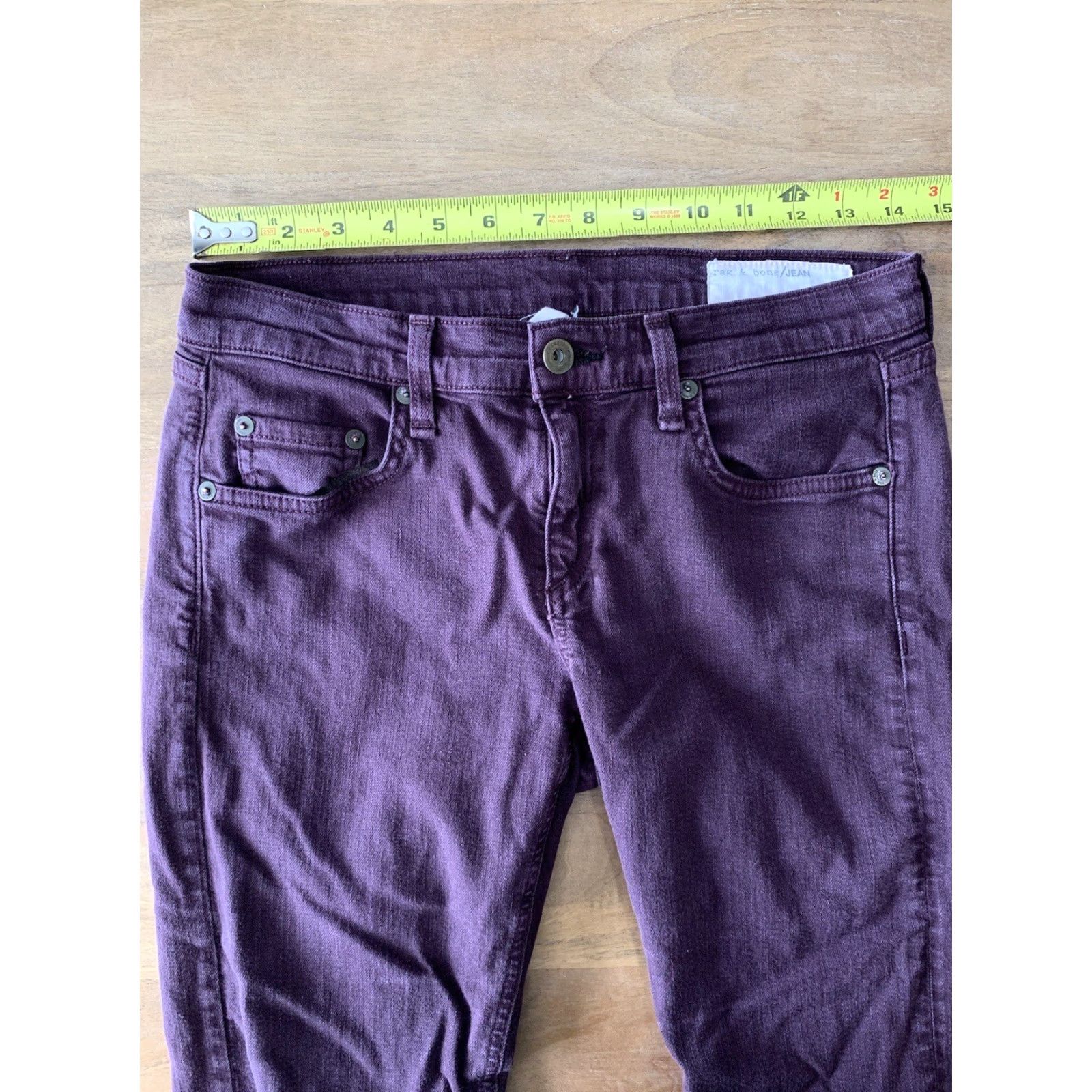 Rag & Bone VINTAGE Rag & Bone Jeans Womens Purple Stretch Low Denim Skinny Jeans 28 Purple USA Women Slim 29in Inseam Jeans Boys Girls Mens Size 28" / US 6 / IT 42 - 7 Thumbnail