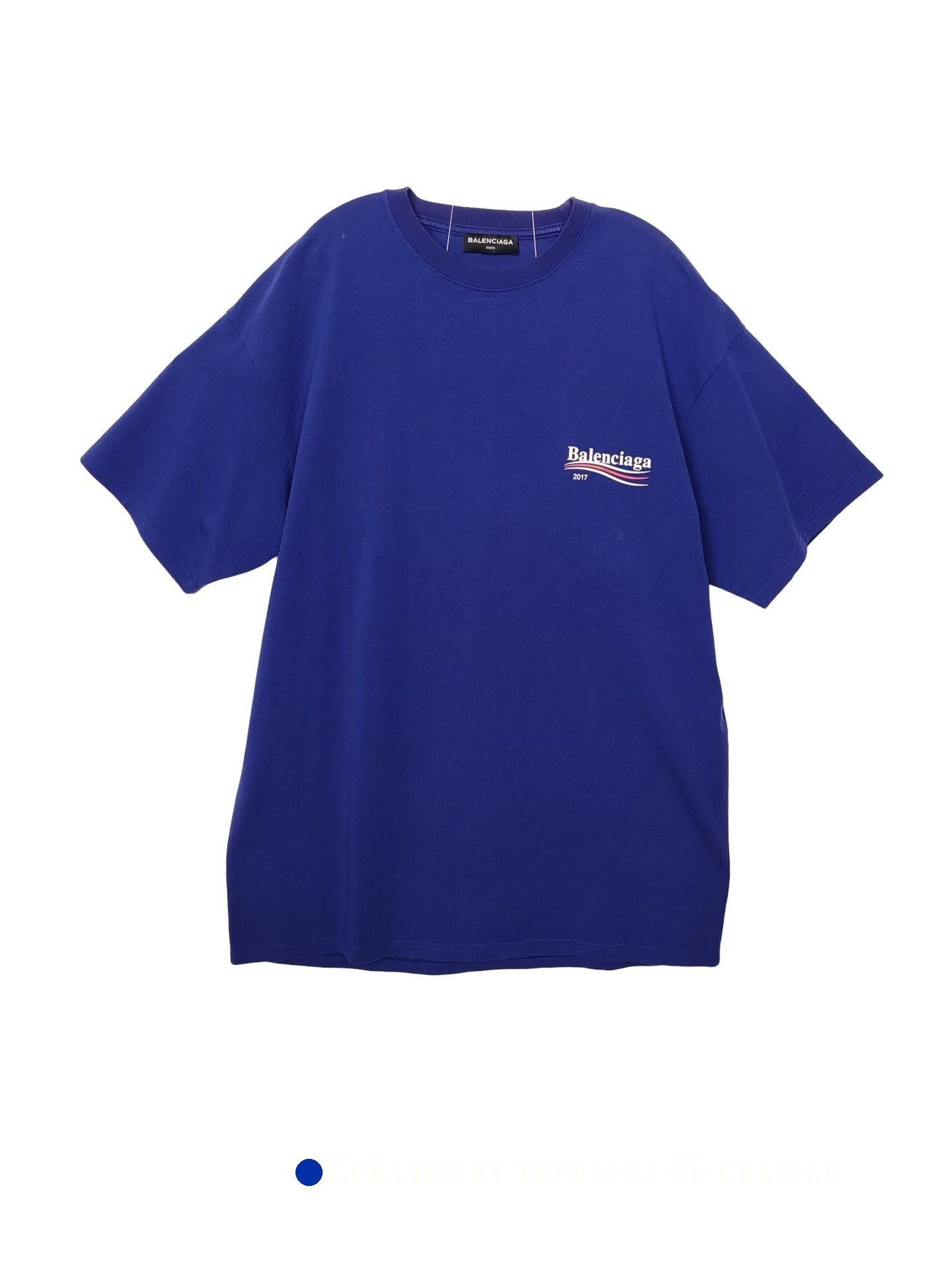 Balenciaga Blue Short-Sleeve Casual T-Shirt Size US XS / EU 42 / 0 - 1 Thumbnail