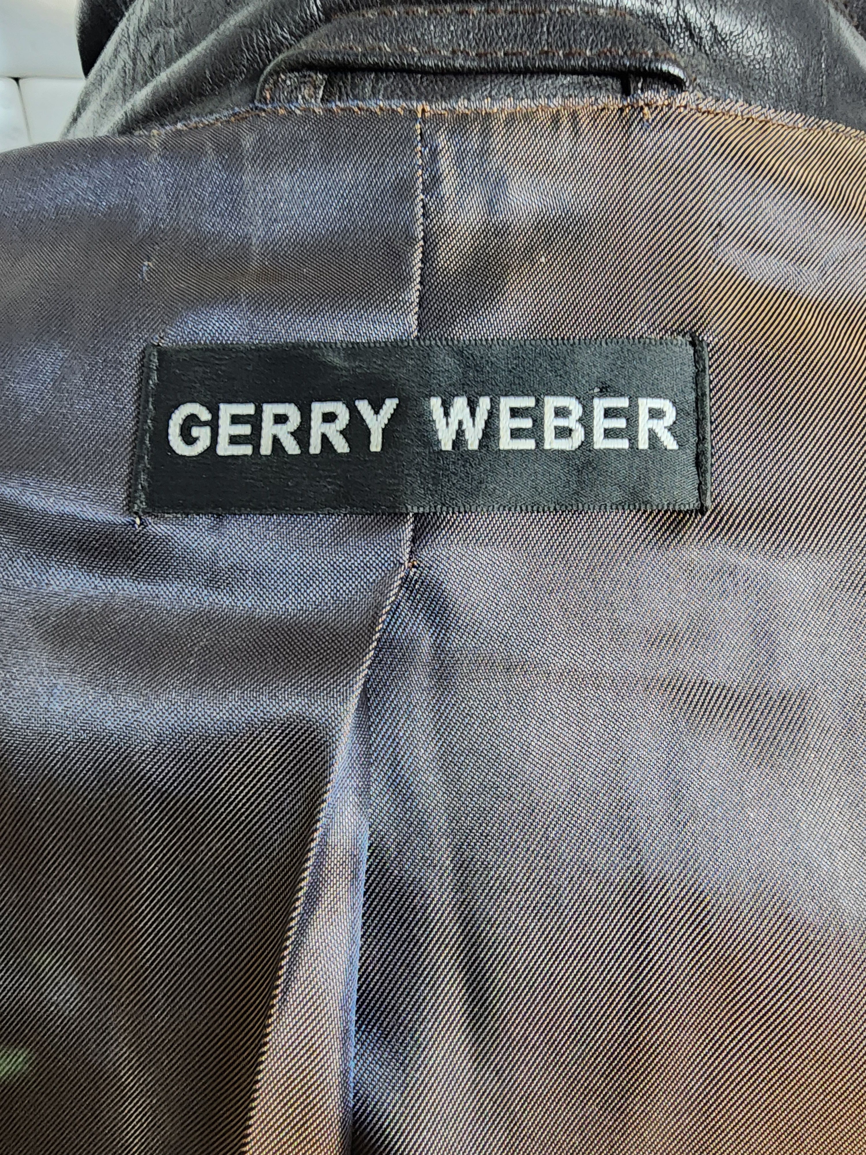 Other Brown Leather Jacket: Women's Blazer with Stitching Size M / US 6-8 / IT 42-44 - 7 Thumbnail