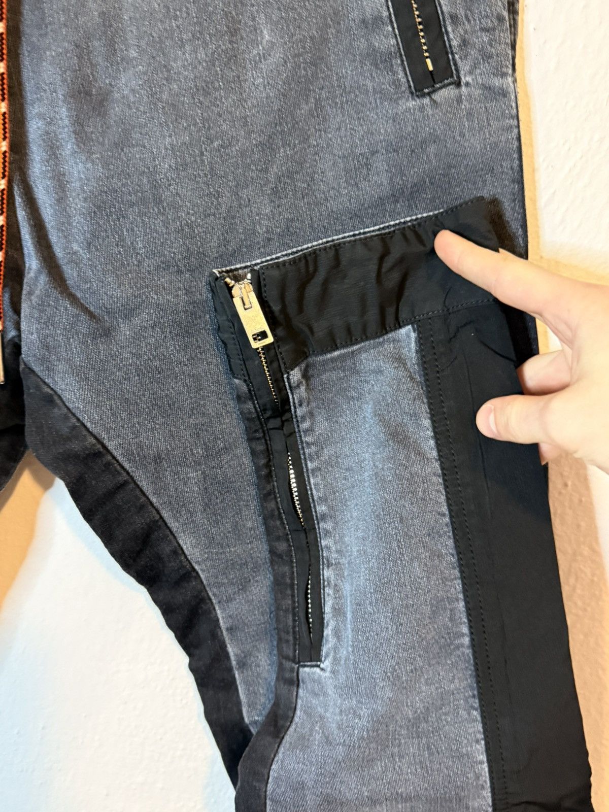 Diesel Vintage Rare Archive Diesel Denim + Sweatpants Hybrid Size US 30 / EU 46 - 5 Thumbnail