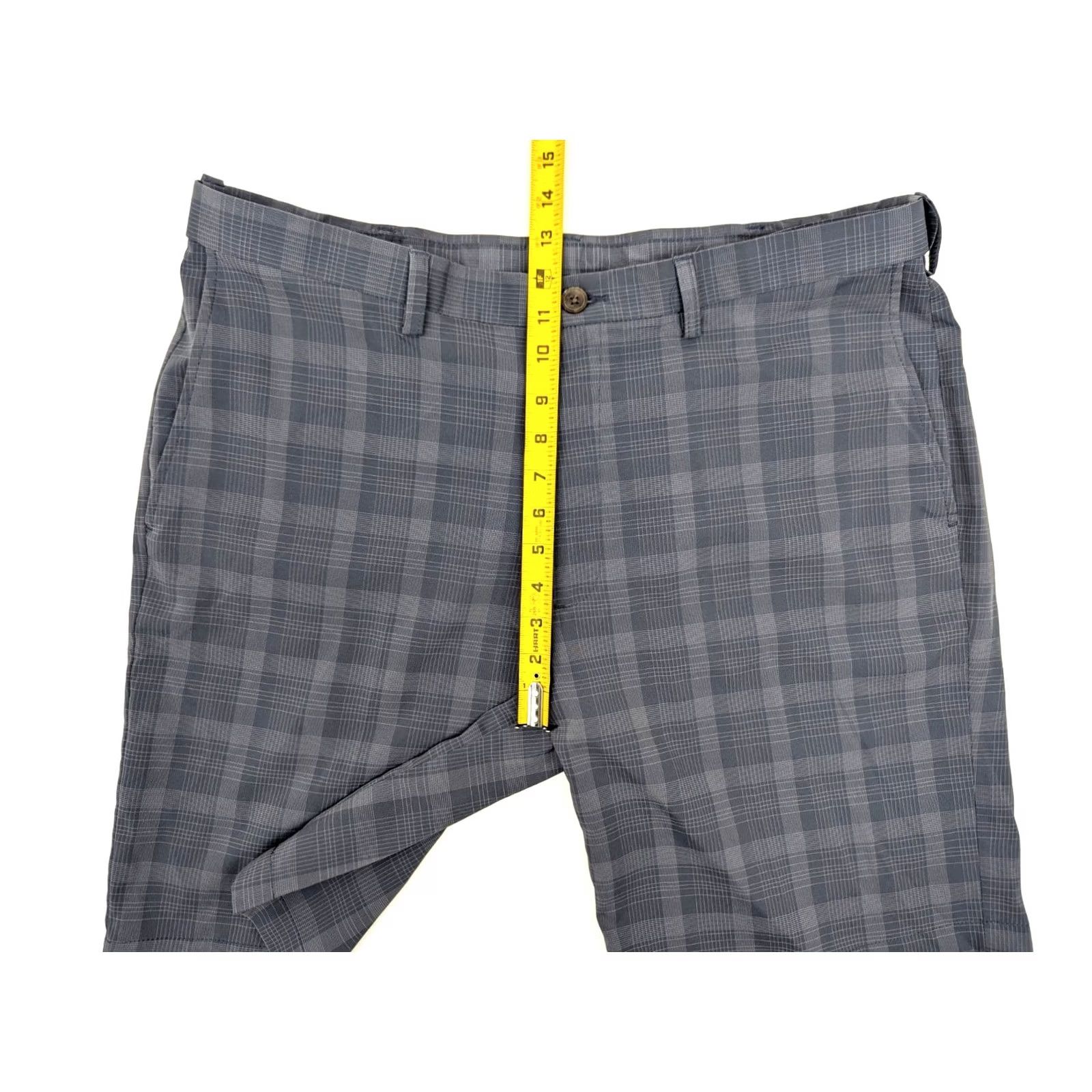 Haggar Haggar 38 Gray Plaid Short 9.5in Inseam Men's Classic Lightweight Casual Chino Pant Short with Pockets Size US 38 / EU 54 - 5 Thumbnail
