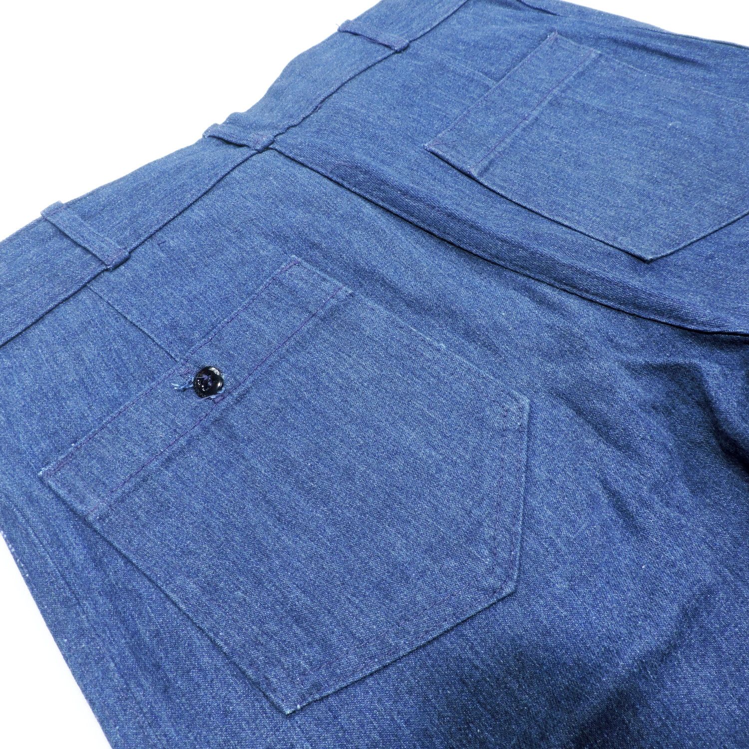 Vintage SEAFARER USN U.S. NAVY TROUSERS, UTILITY DENIM SHORT PANTS Size US 33 - 11 Thumbnail