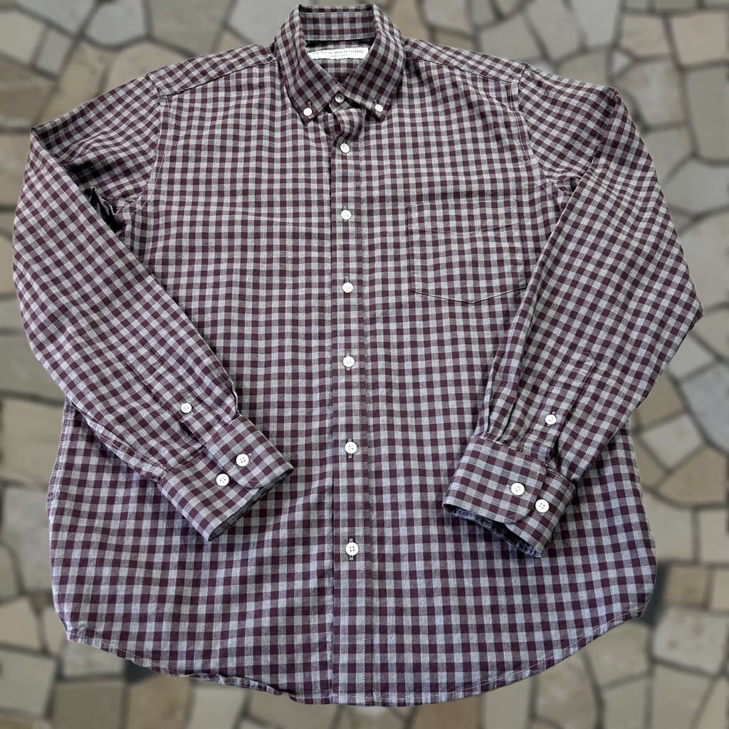 Vintage Peter Manning Shirt Mens Medium Red Gray Check Long Sleeve Button Up Stretch Size US M / EU 48-50 / 2 - 1 Thumbnail