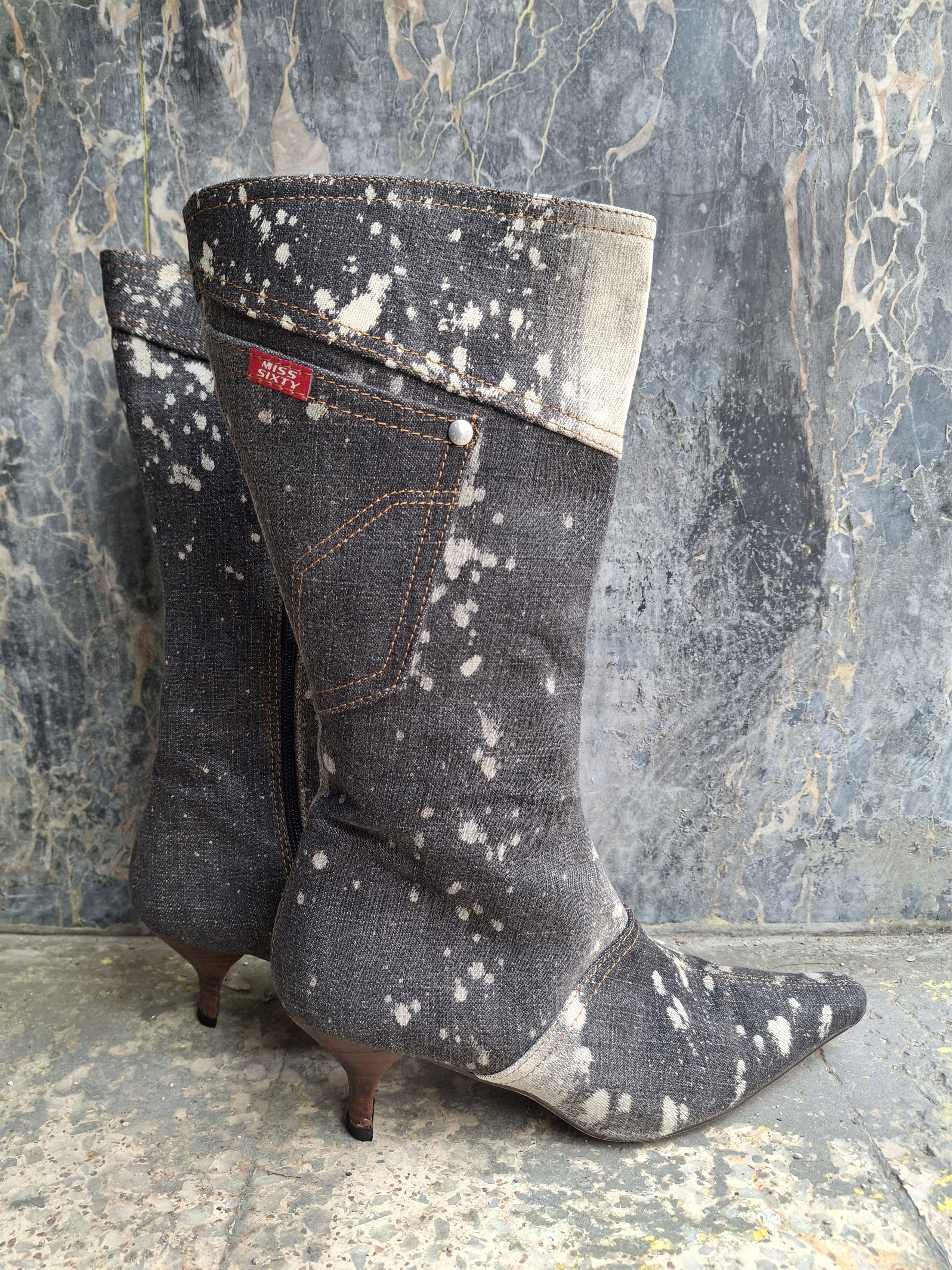 Miss Sixty Vintage Miss Sixty Y2K Hysteric Glamour Leather Boots 